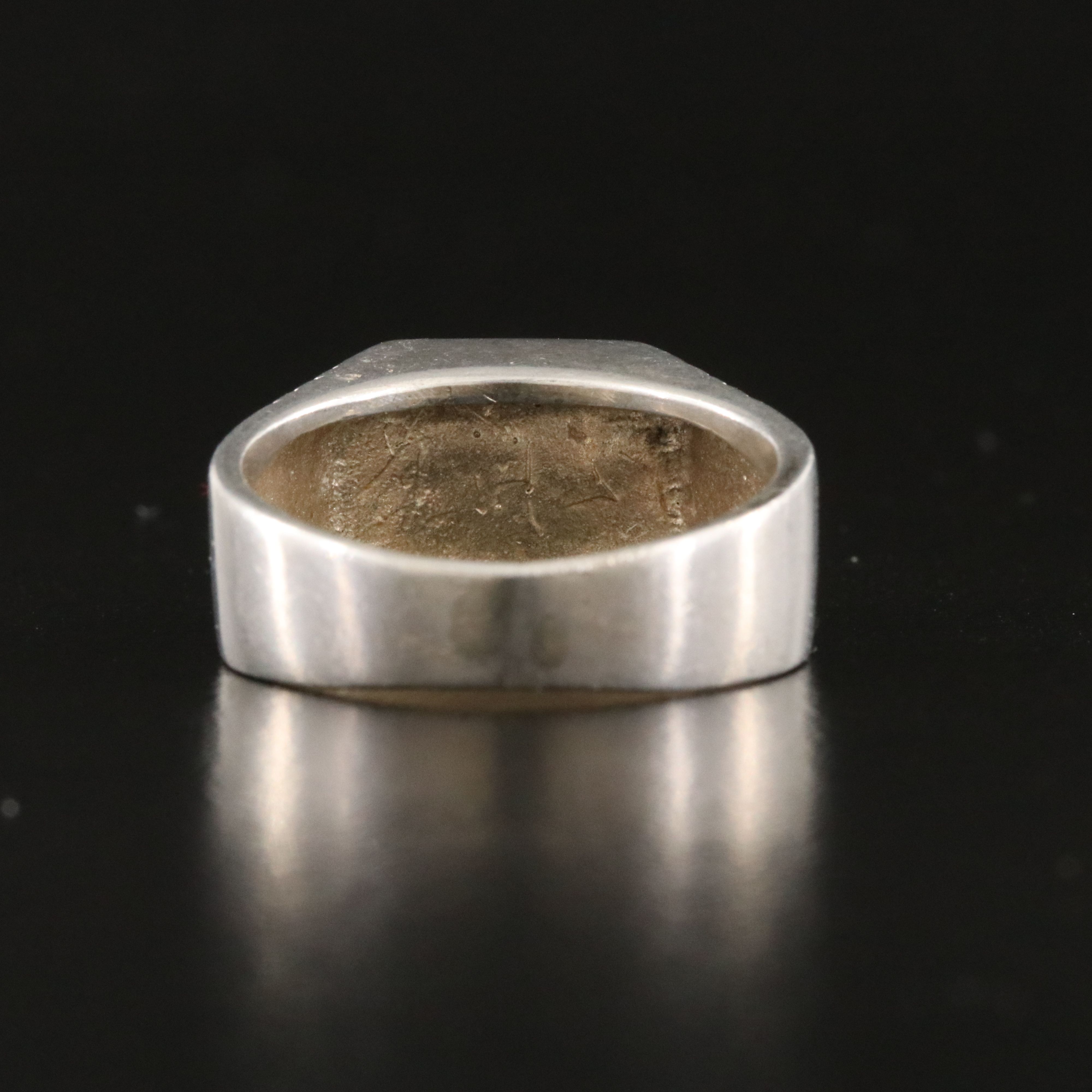 Sterling Opal and Tiger's Eye Inlay Ring