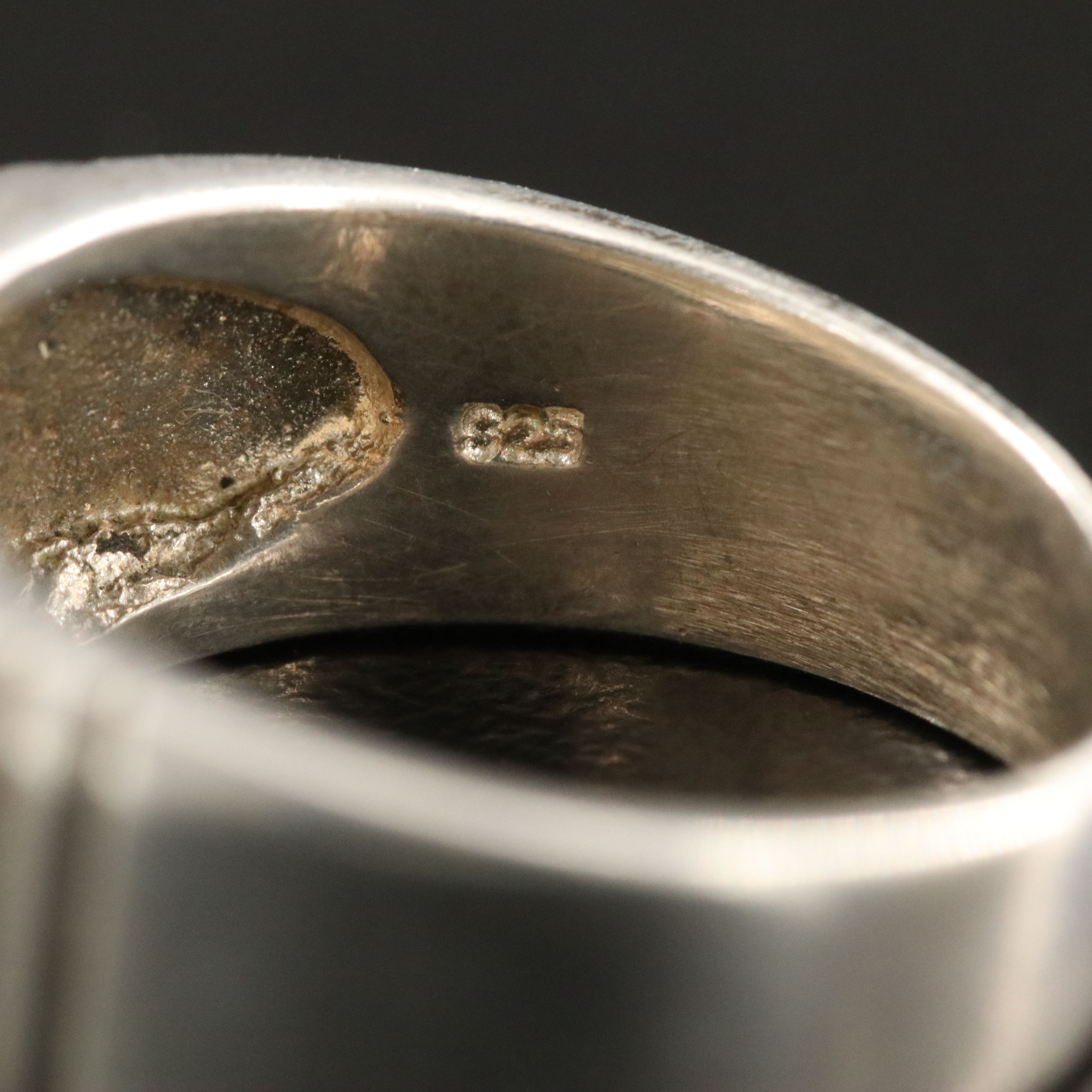 Sterling Opal and Tiger's Eye Inlay Ring