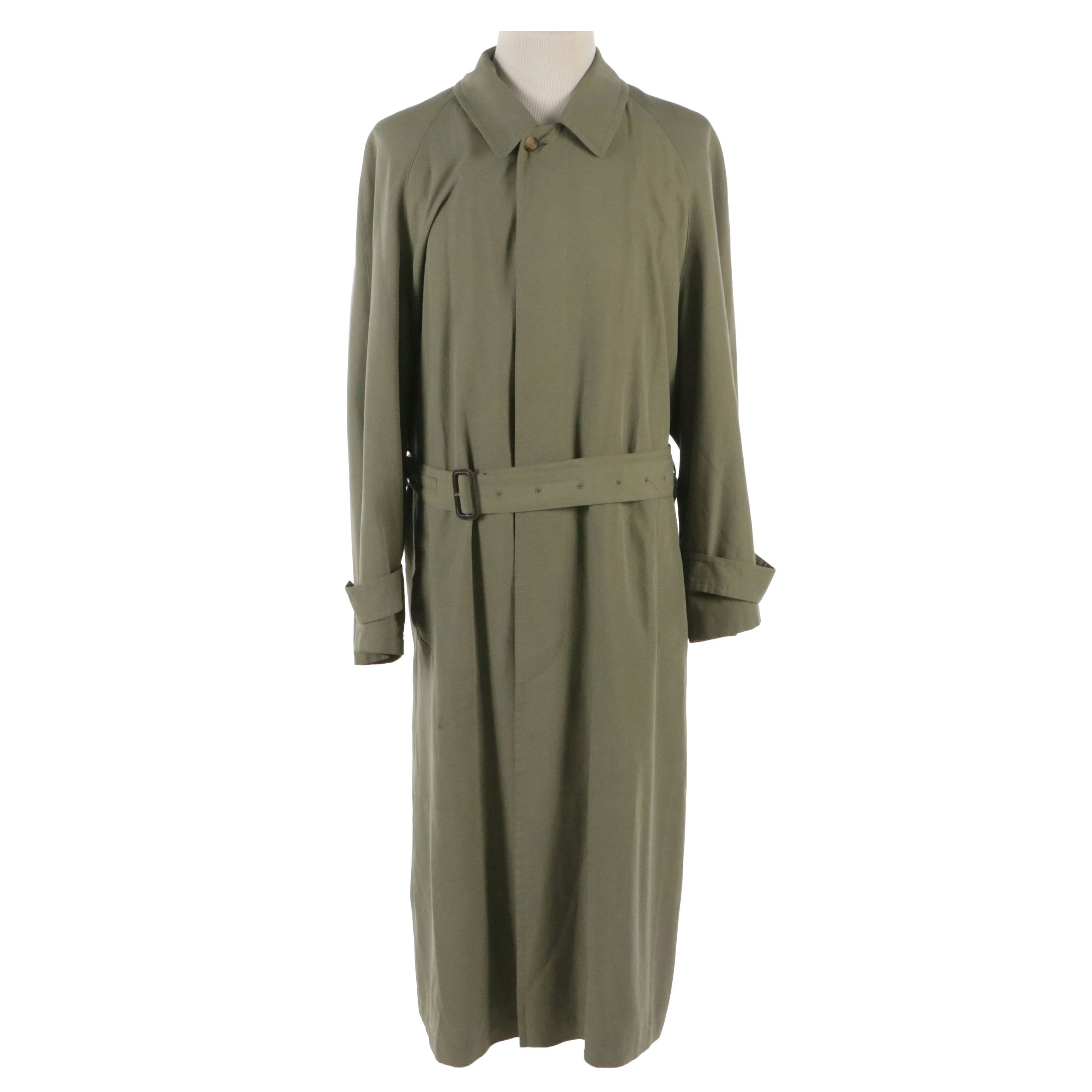 Men's Burberrys Rayon Blend Single-Breasted Trench Coat with Hidden Placket