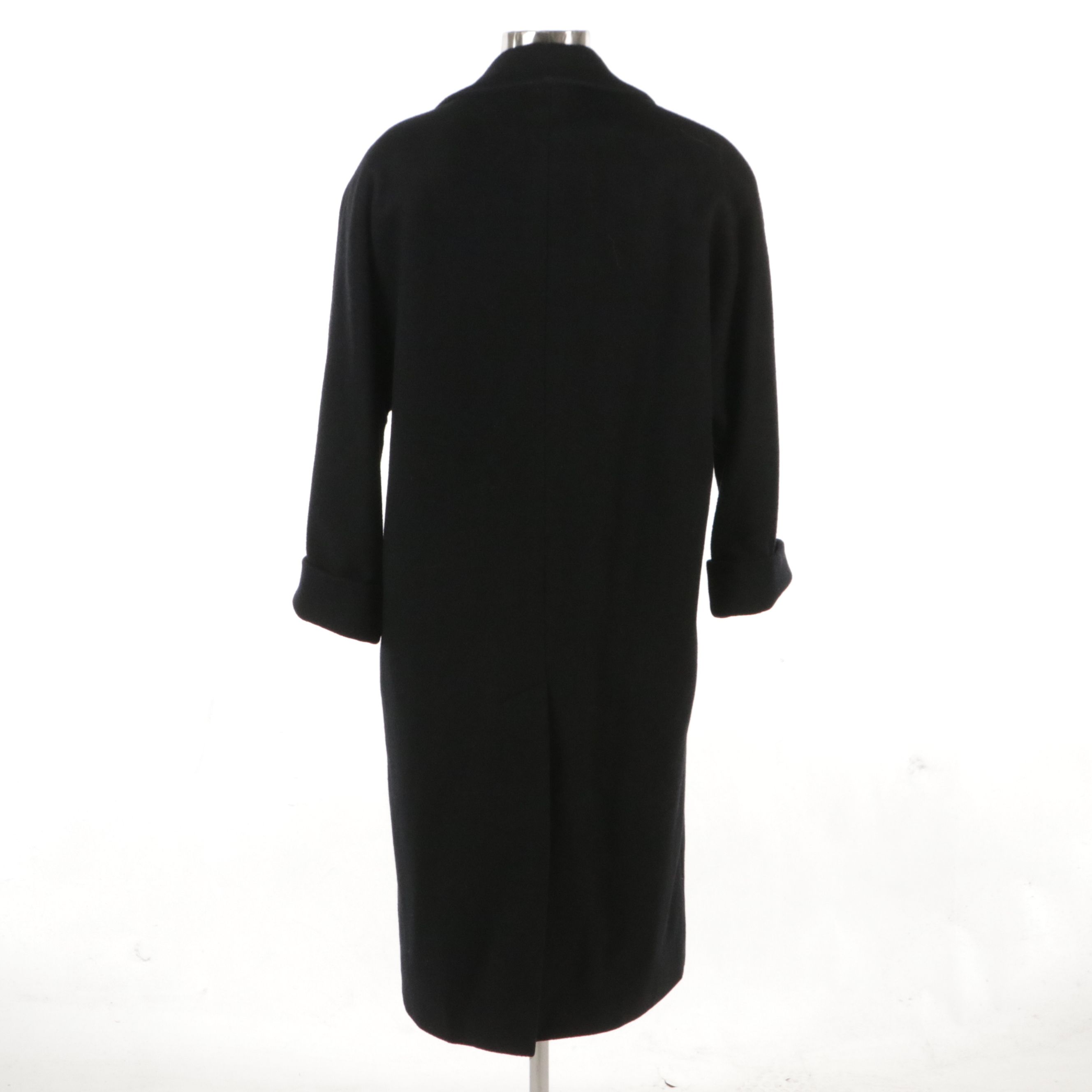 Bill Blass Signature Black Wool Coat