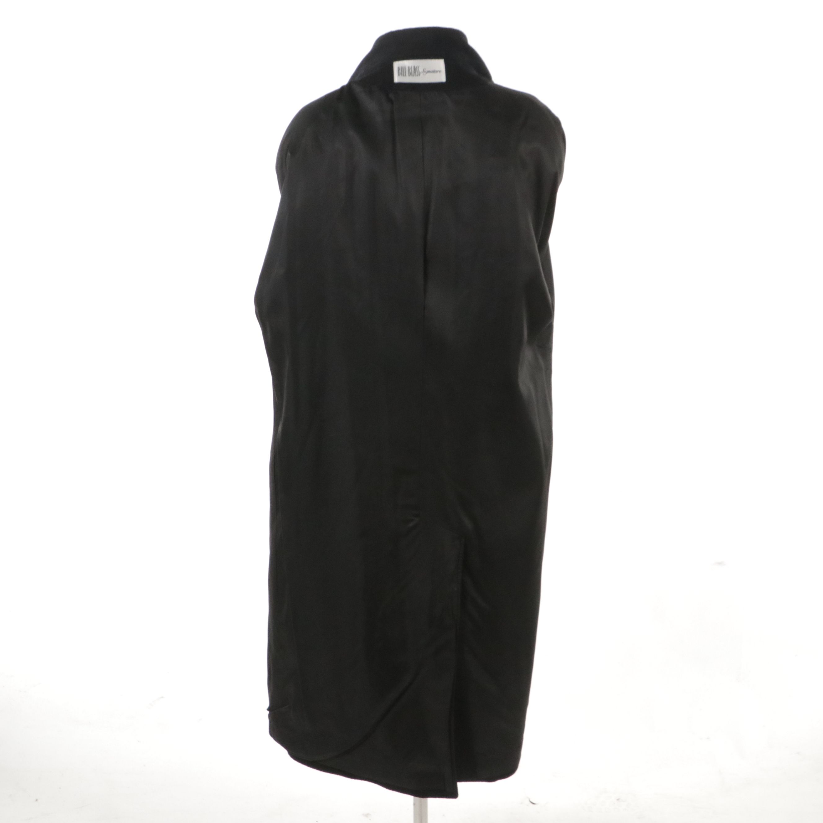 Bill Blass Signature Black Wool Coat