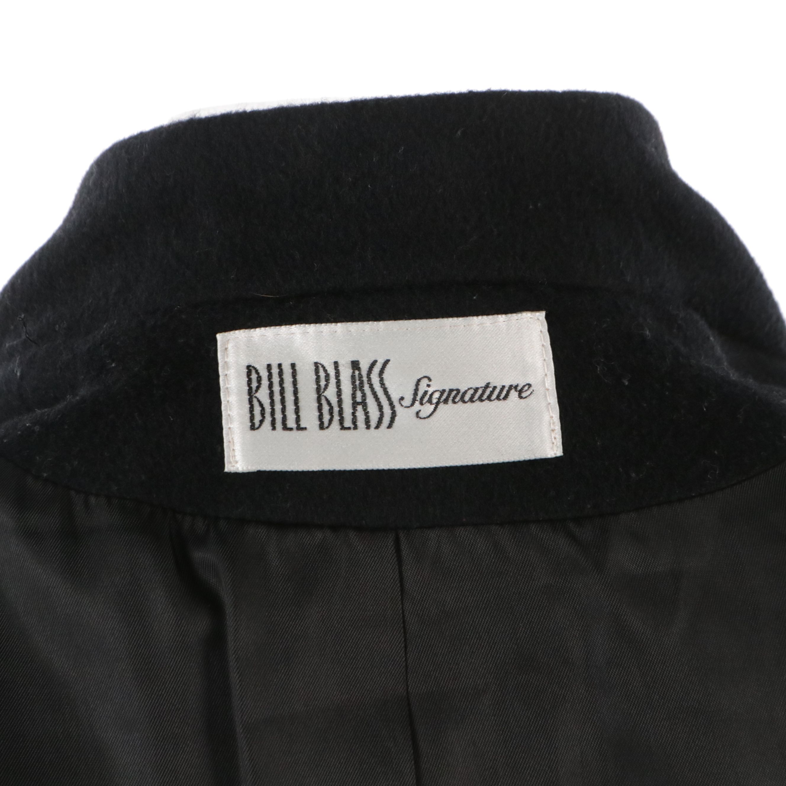 Bill Blass Signature Black Wool Coat