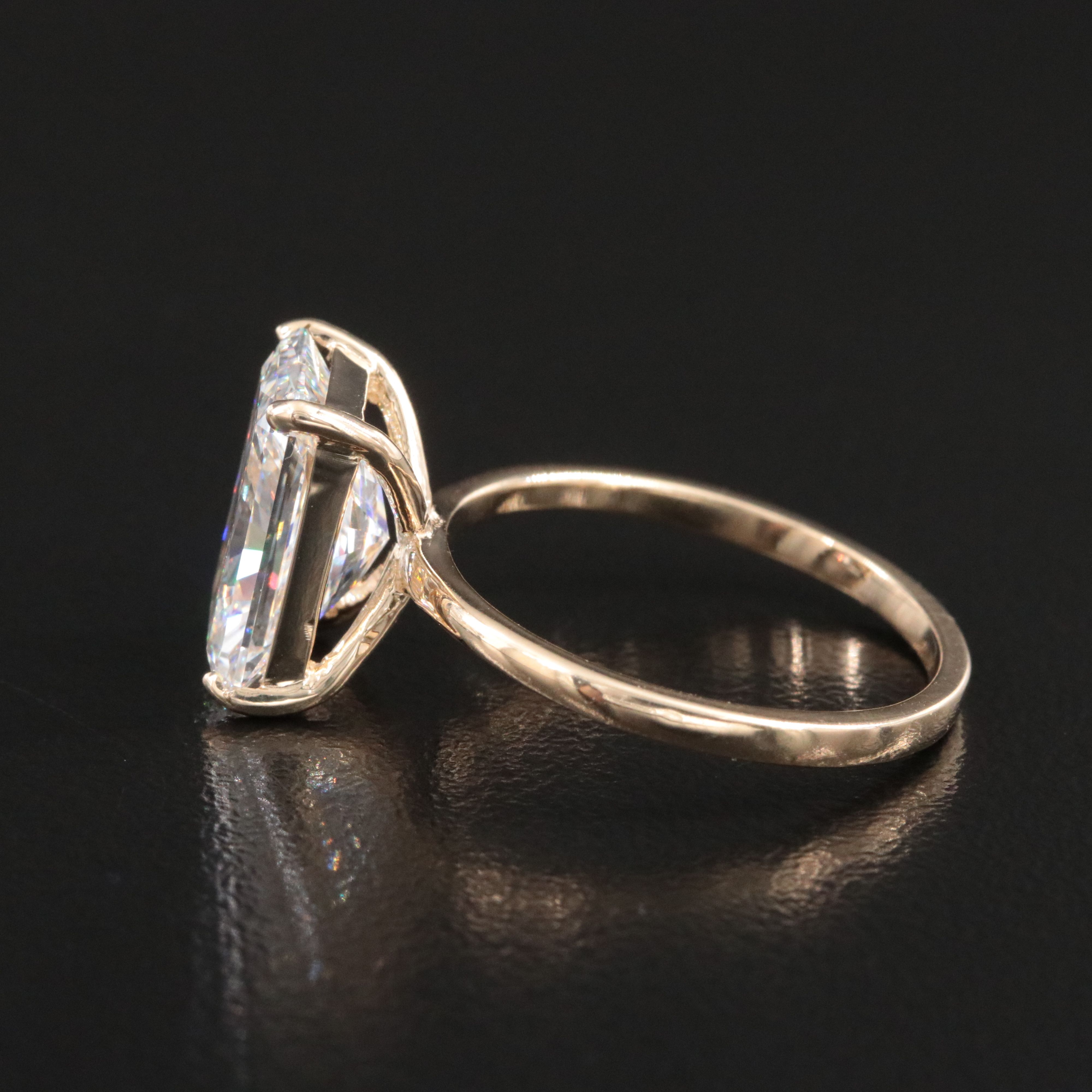 14K 4.04 CTW Lab Grown Diamond Solitaire Ring with IGI Report