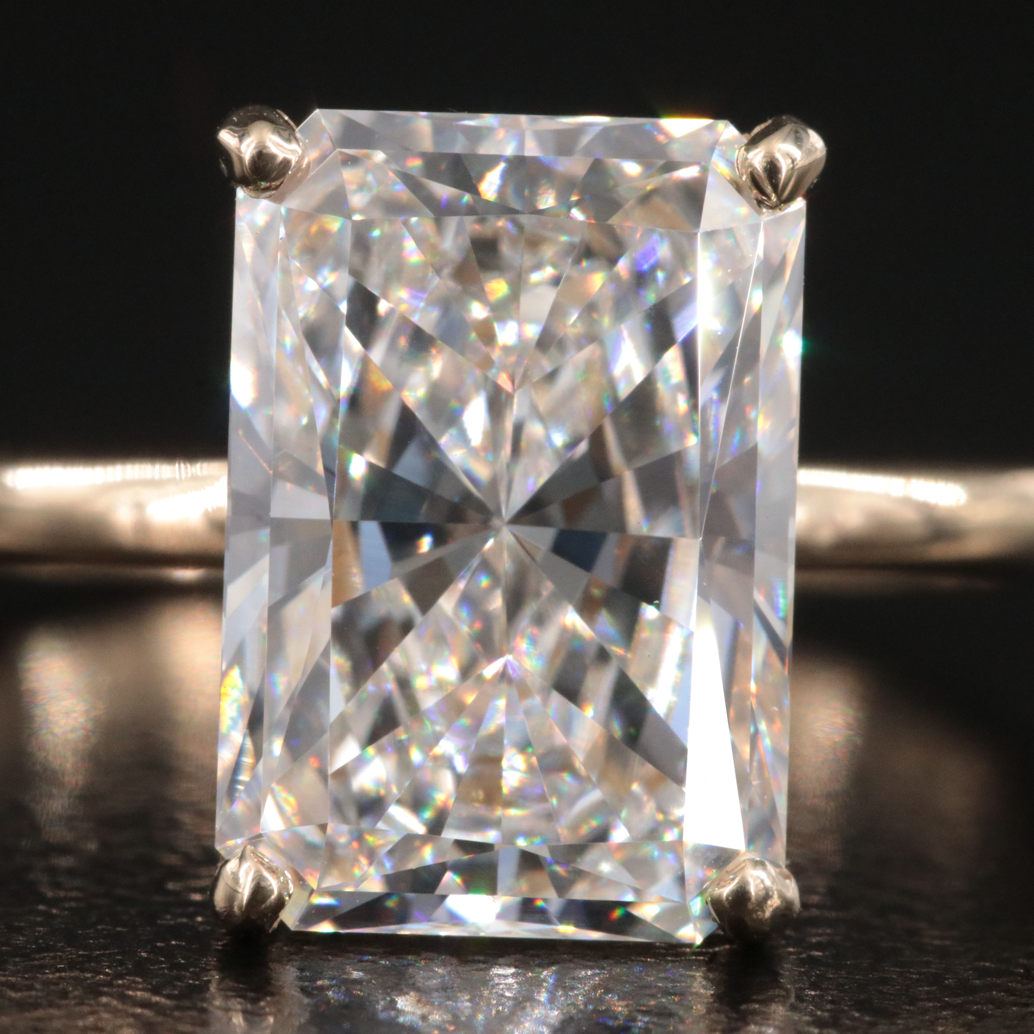 14K 4.04 CTW Lab Grown Diamond Solitaire Ring with IGI Report