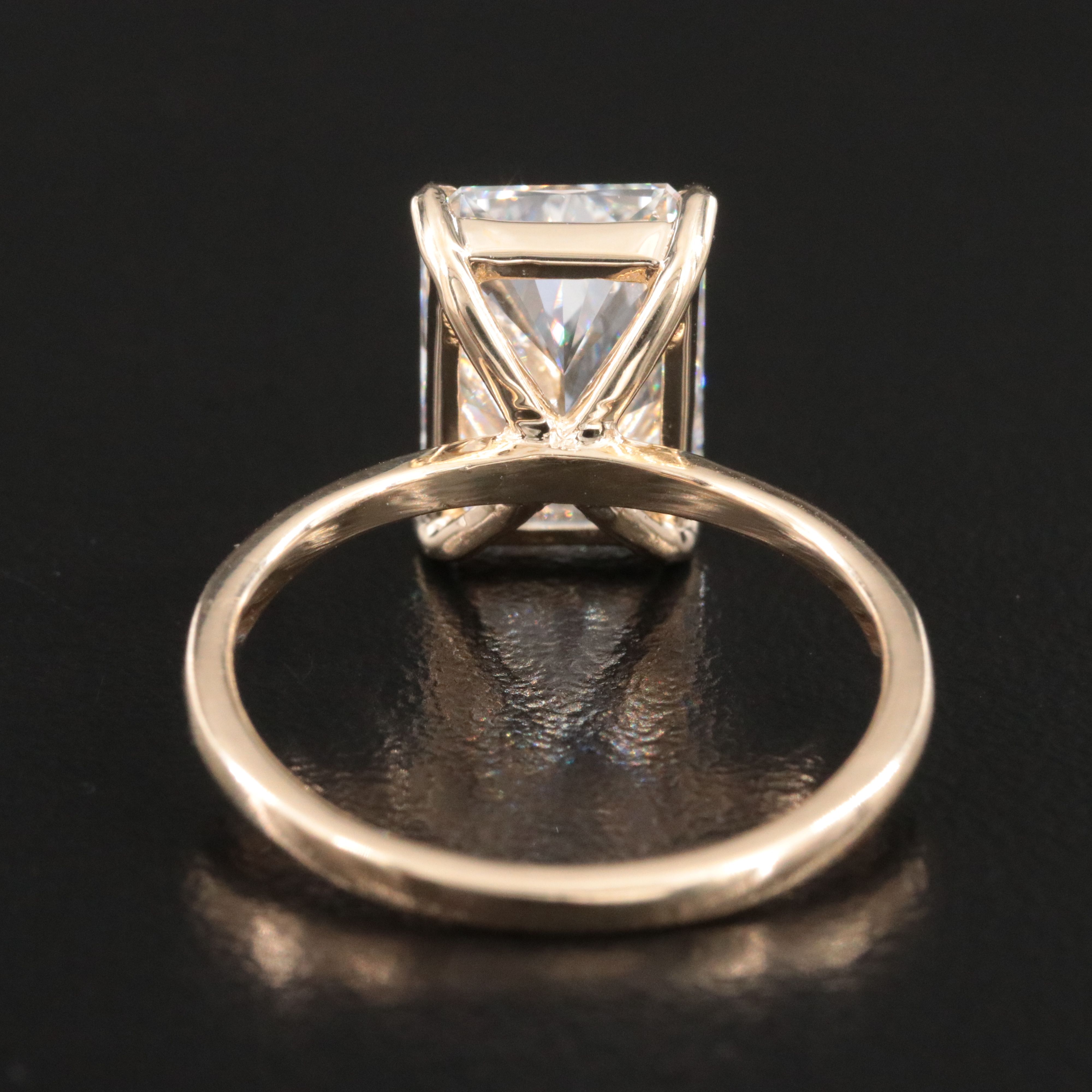 14K 4.04 CTW Lab Grown Diamond Solitaire Ring with IGI Report