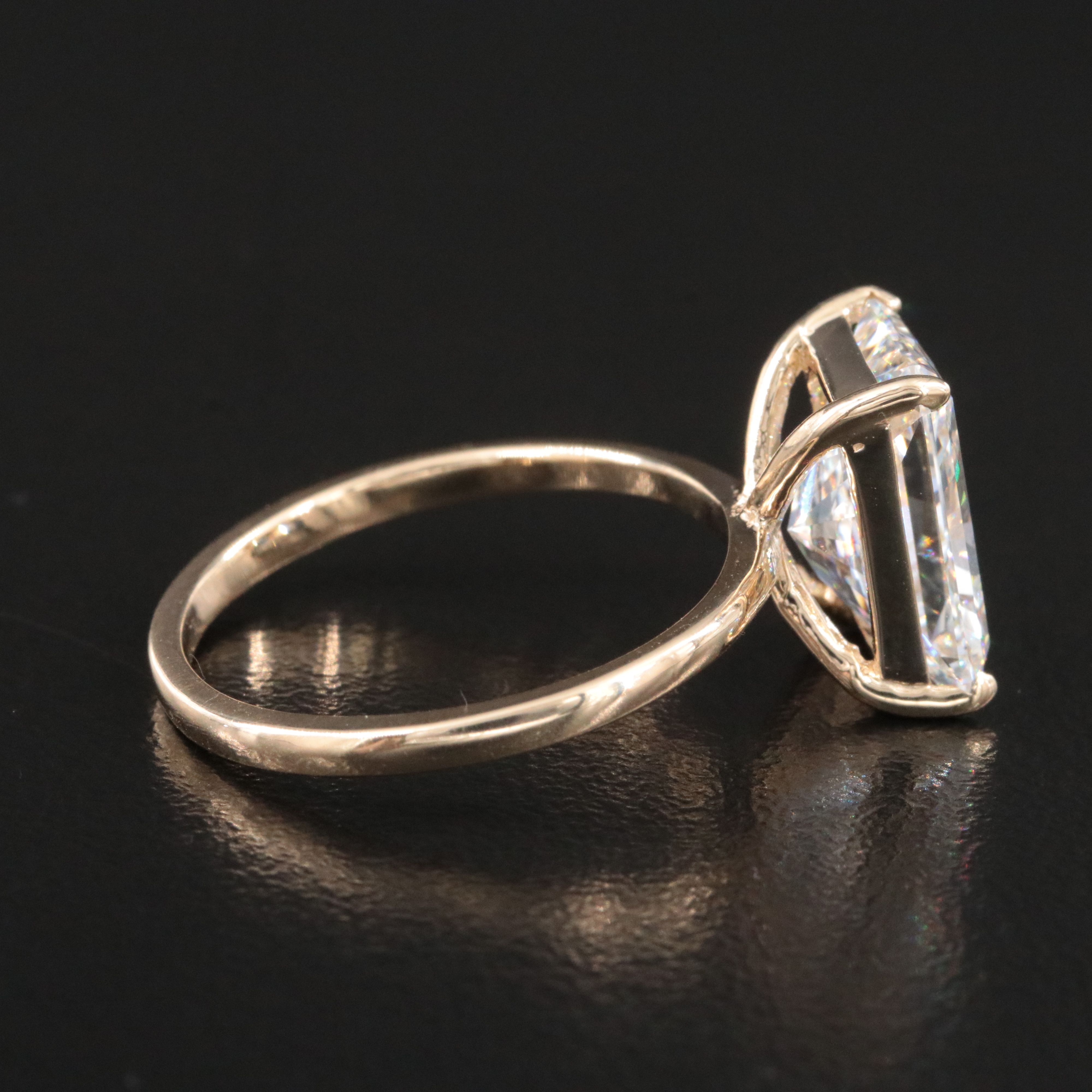 14K 4.04 CTW Lab Grown Diamond Solitaire Ring with IGI Report