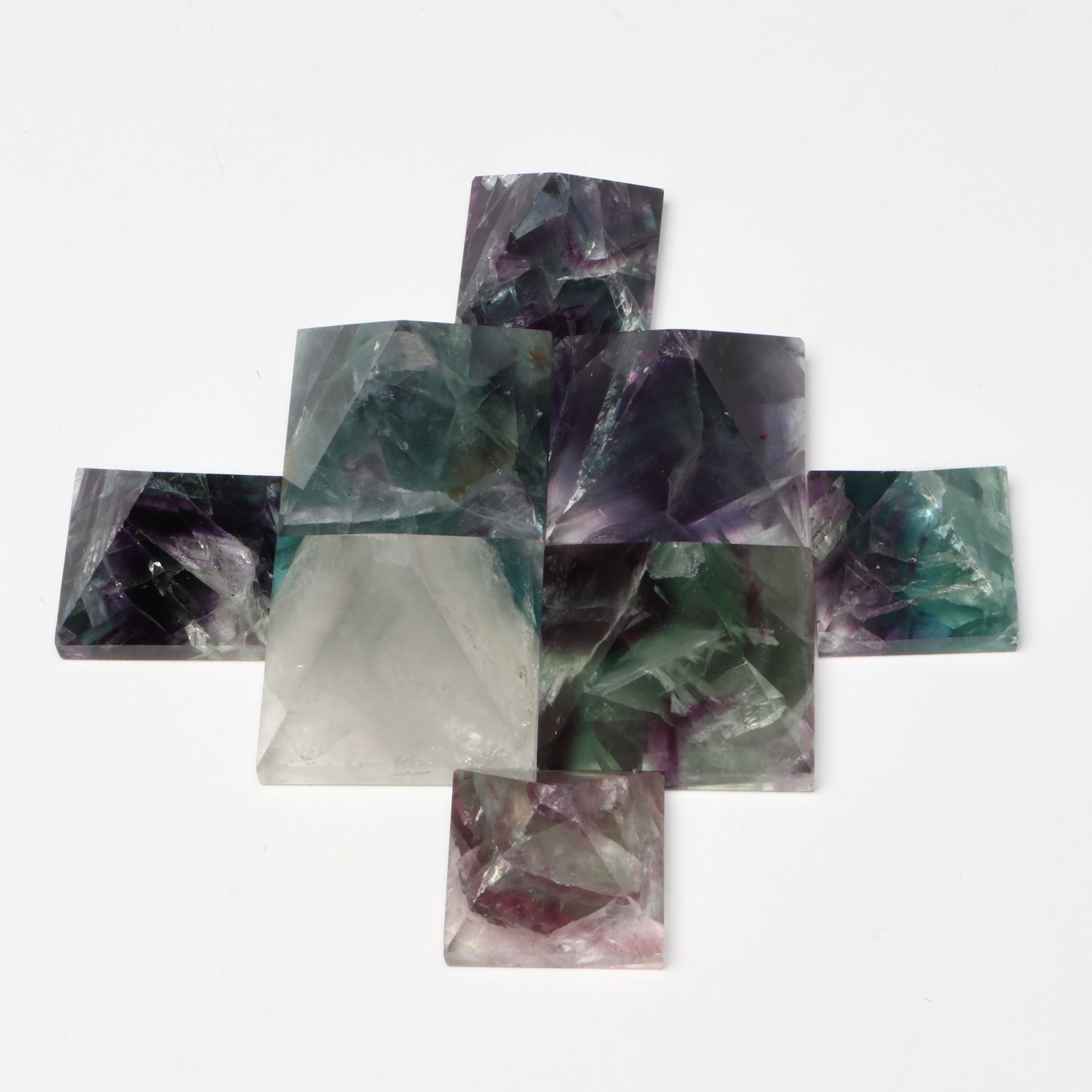 Polished Fluorite Pyramids