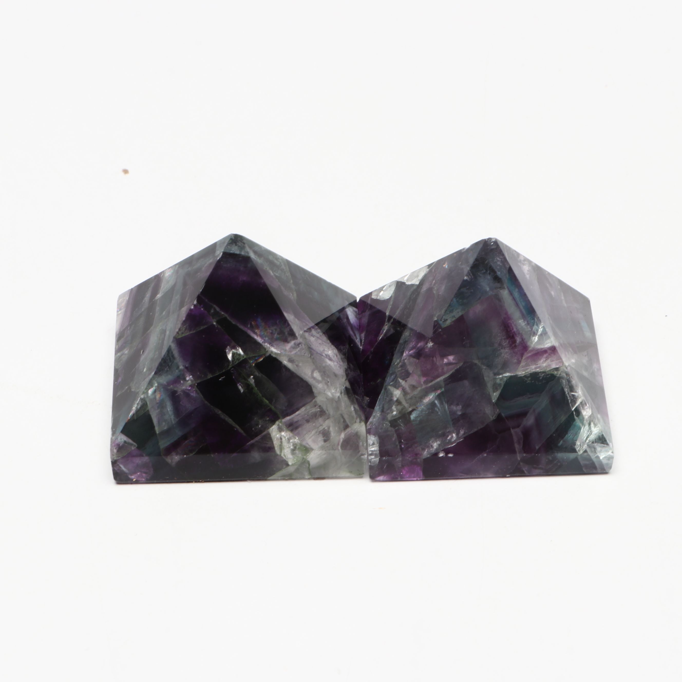Polished Fluorite Pyramids