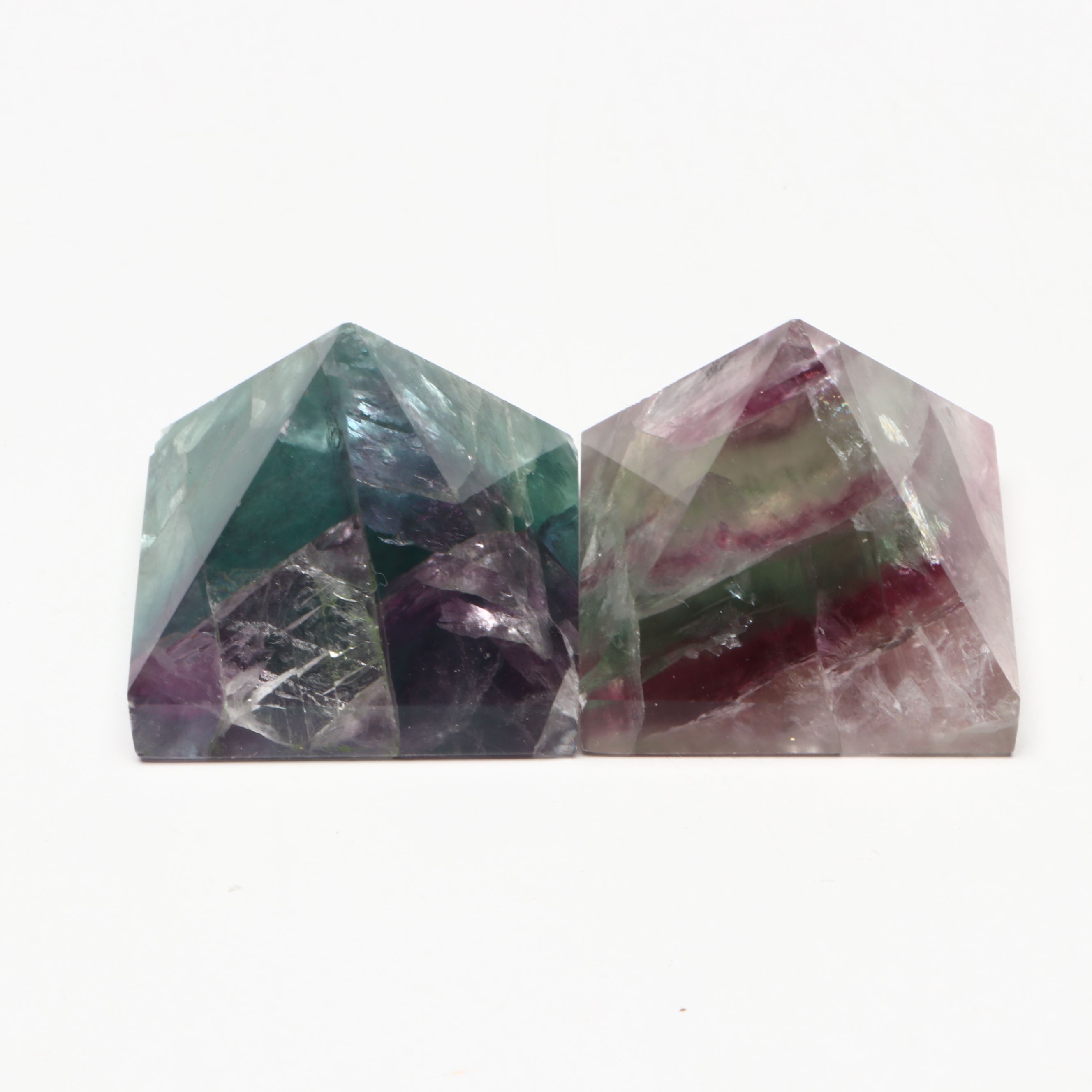 Polished Fluorite Pyramids