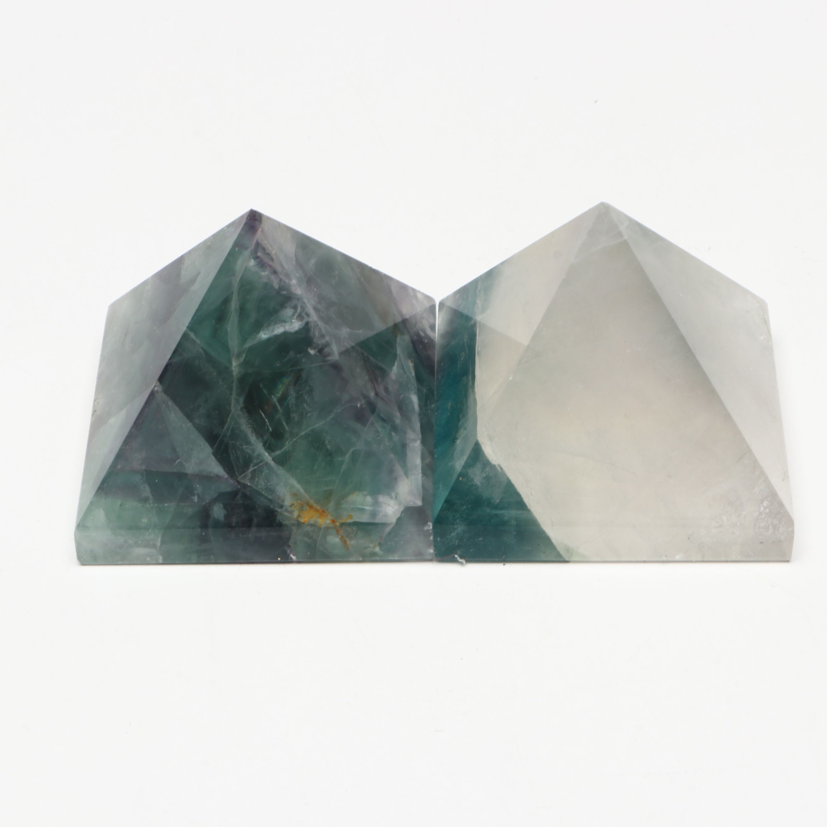 Polished Fluorite Pyramids