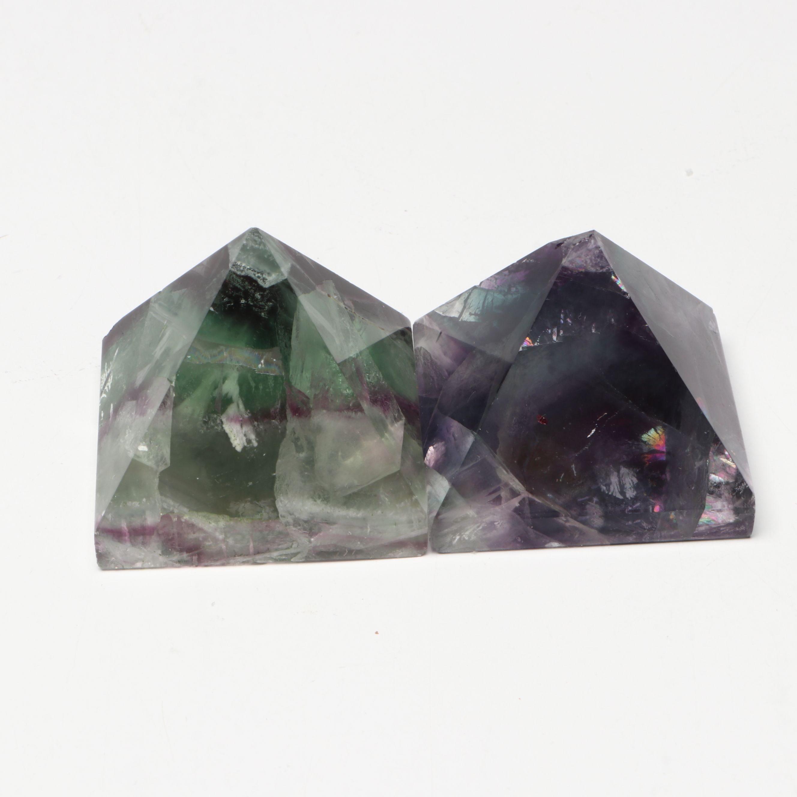 Polished Fluorite Pyramids