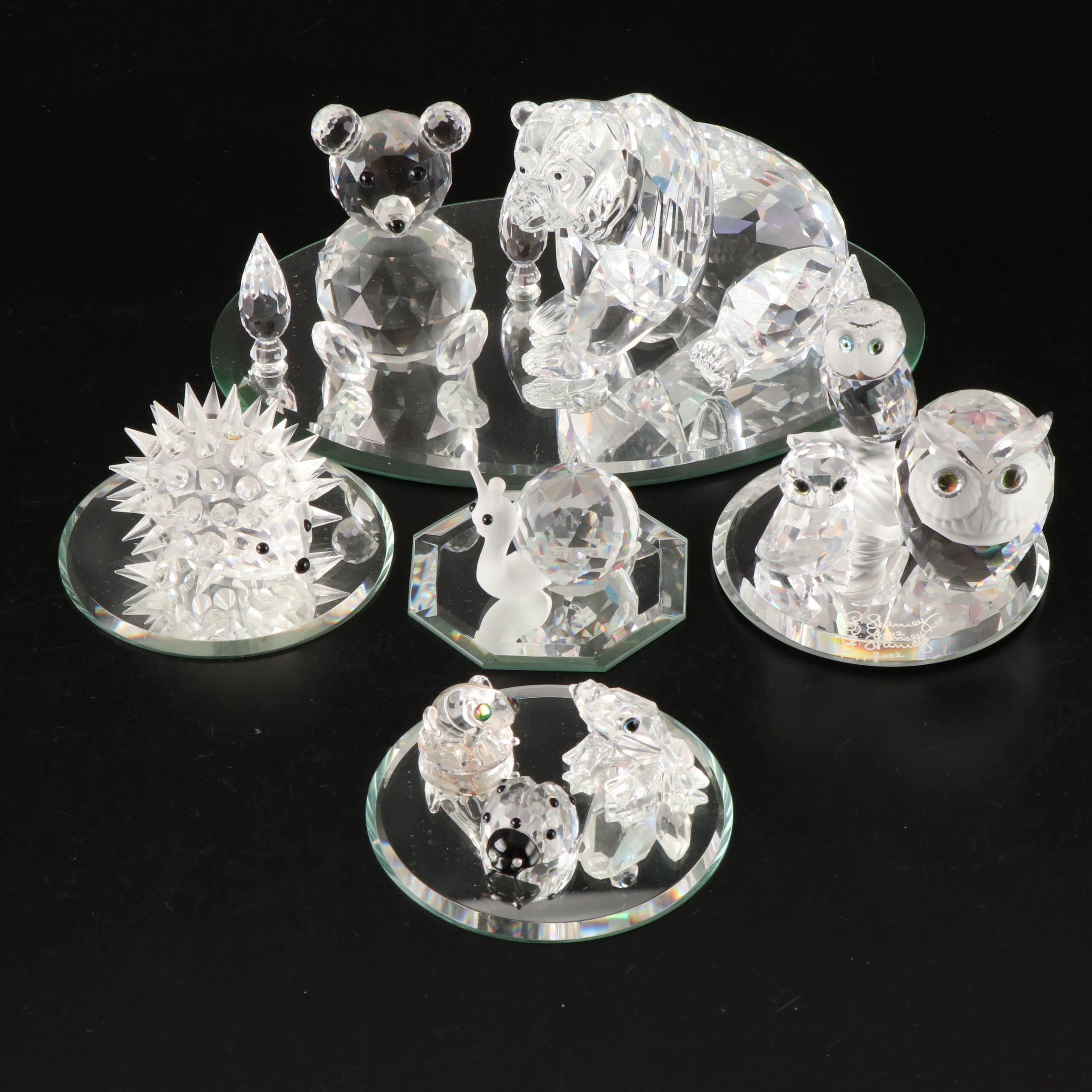 Grizzly Bear, Hedgehog and More Swarovski Crystal Animals