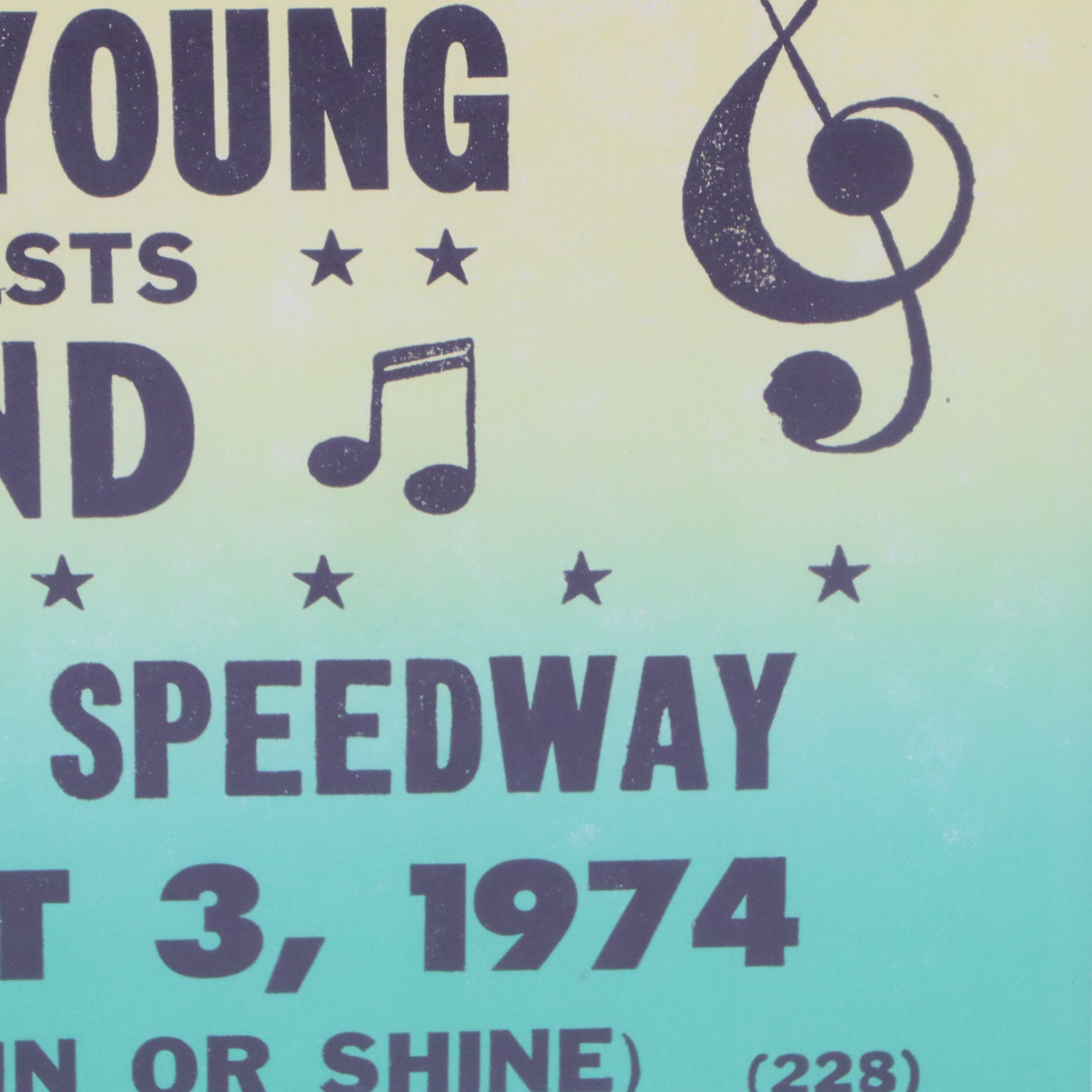 Summer Jam West Featuring Crosby, Stills, Nash & Young Screenprint Poster, 1974