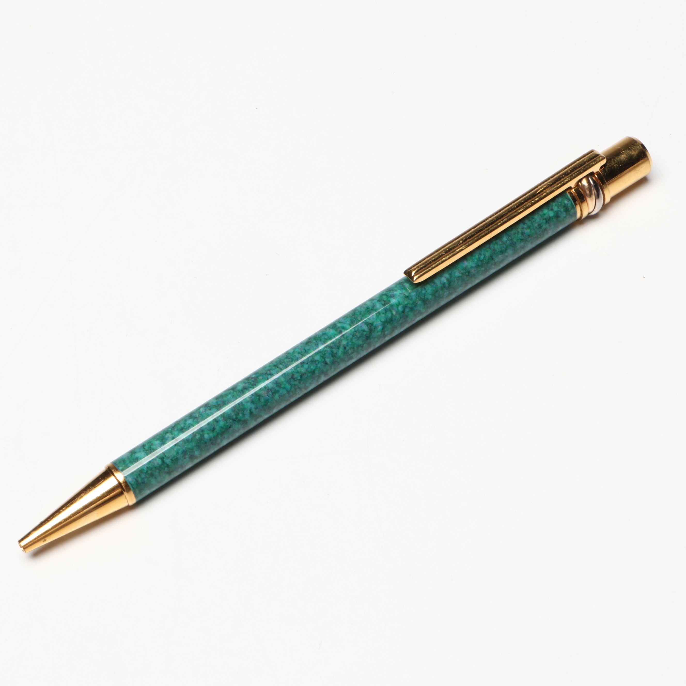 Cartier "Diabolo" Pen with Blue Cabochon and Other Vintage Ballpoint Pen