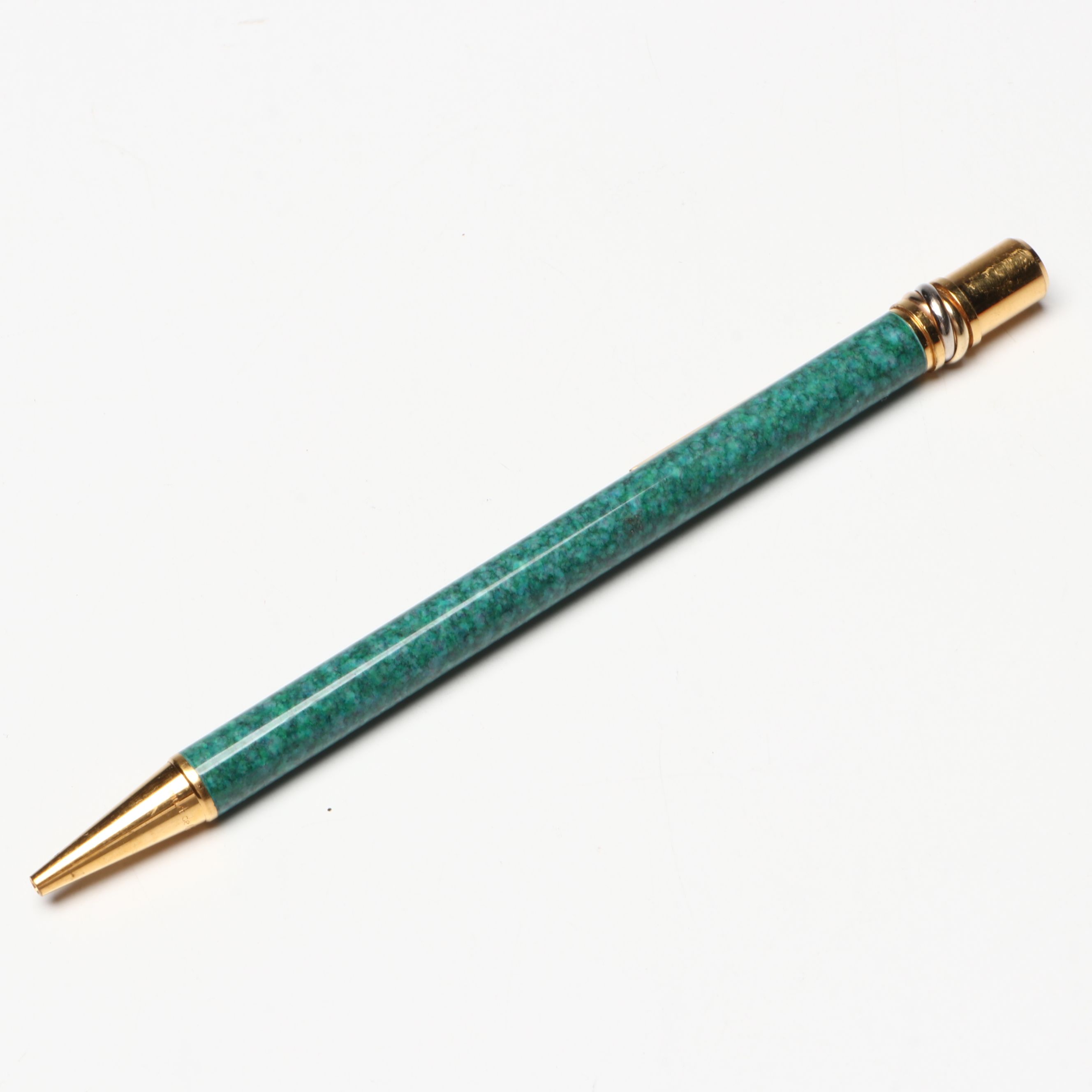 Cartier "Diabolo" Pen with Blue Cabochon and Other Vintage Ballpoint Pen