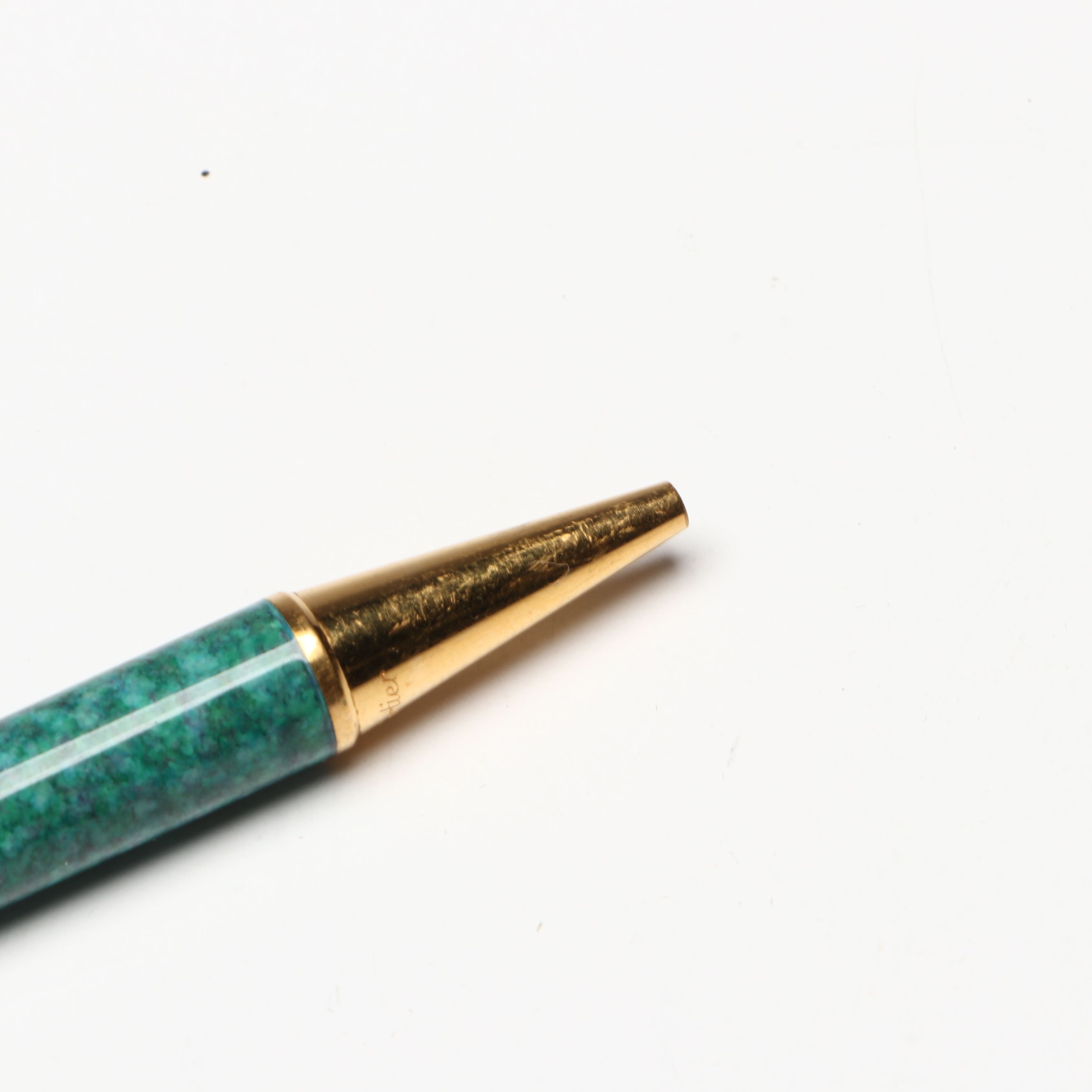 Cartier "Diabolo" Pen with Blue Cabochon and Other Vintage Ballpoint Pen