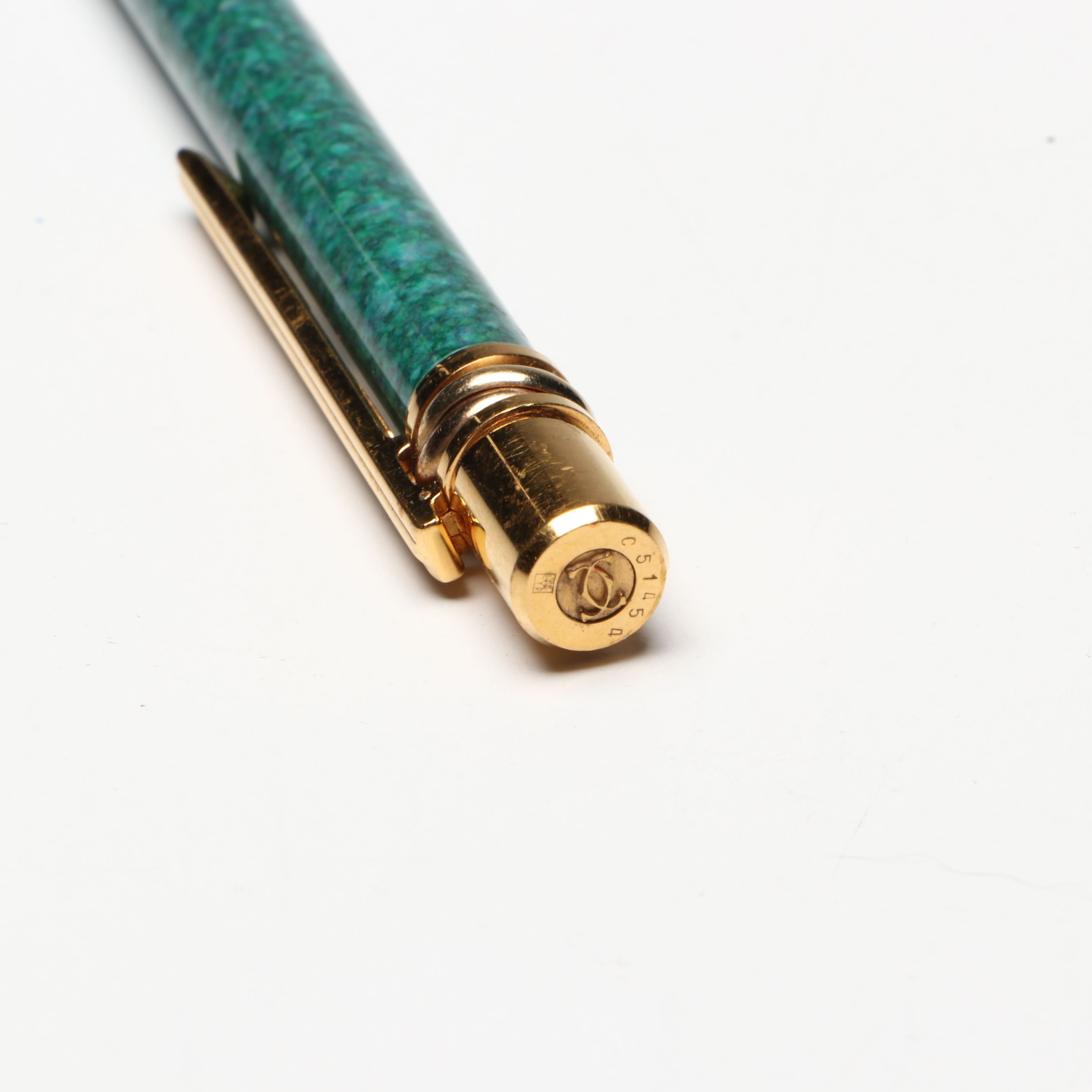 Cartier "Diabolo" Pen with Blue Cabochon and Other Vintage Ballpoint Pen
