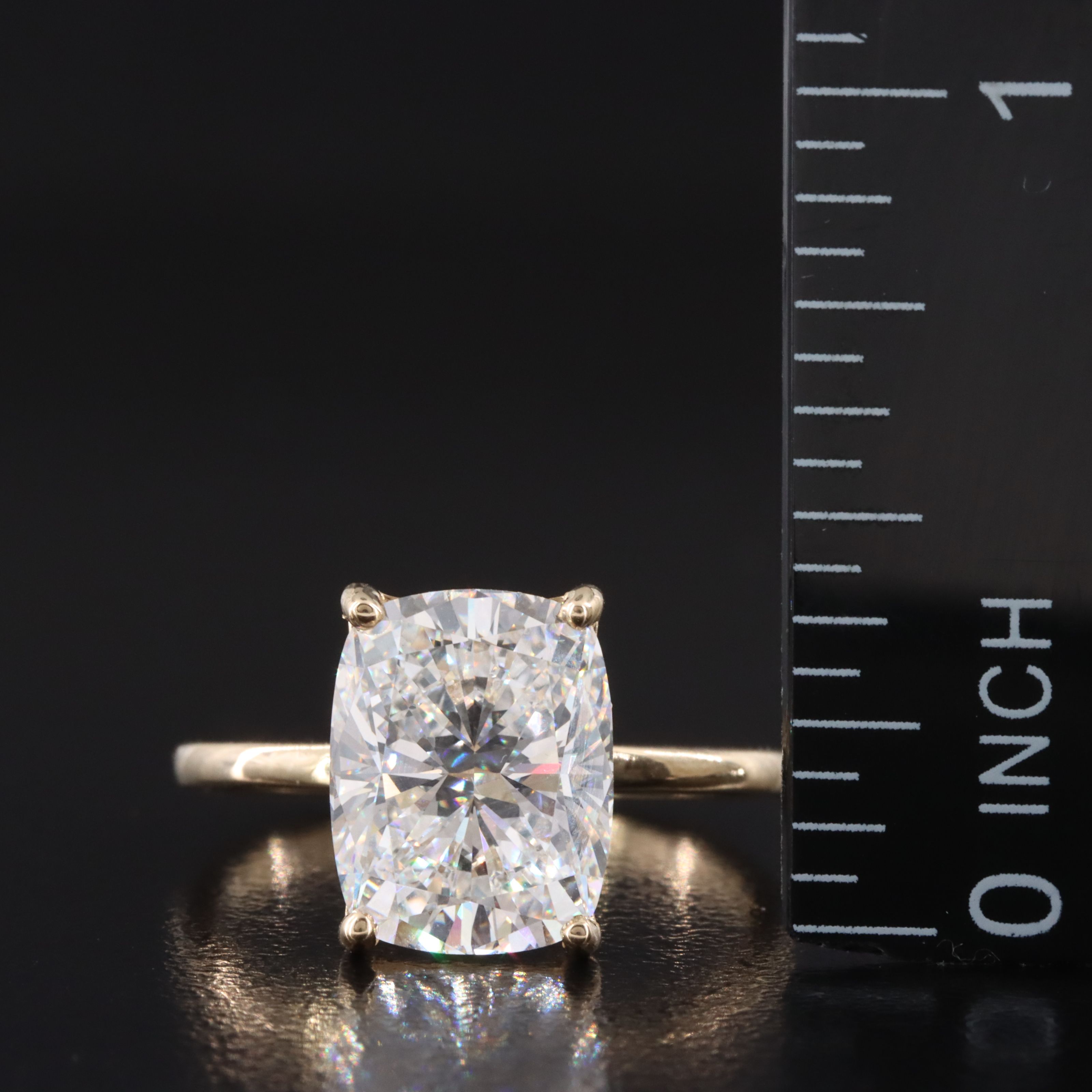14K 4.09 CT Lab Grown Diamond Solitaire Ring with IGI Report