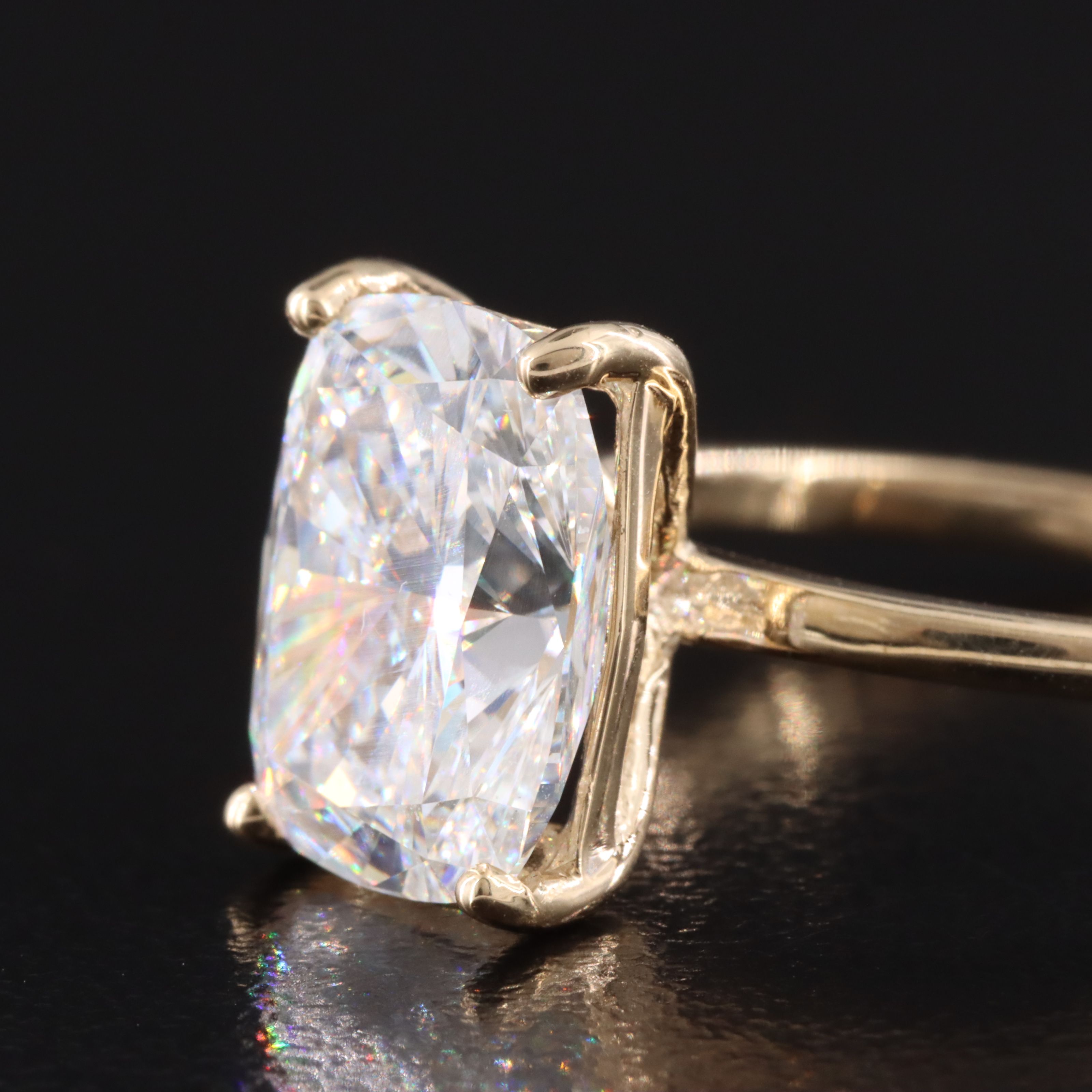 14K 4.09 CT Lab Grown Diamond Solitaire Ring with IGI Report