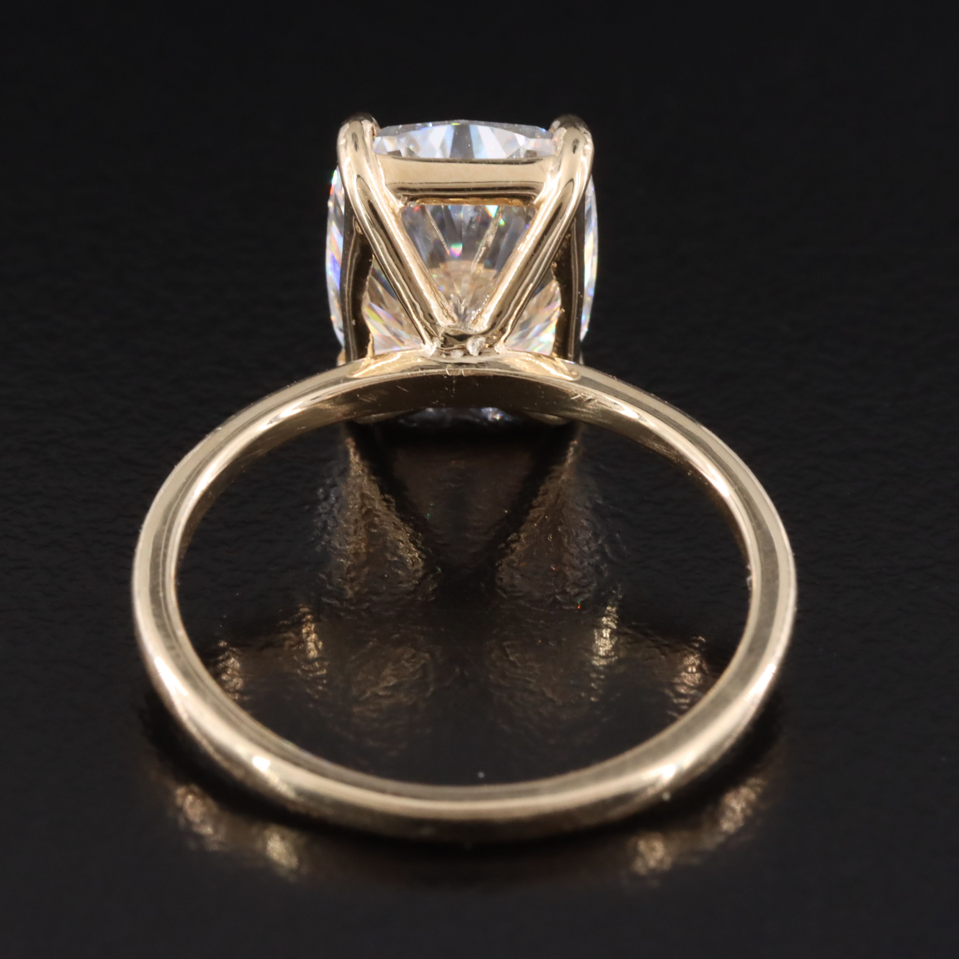 14K 4.09 CT Lab Grown Diamond Solitaire Ring with IGI Report