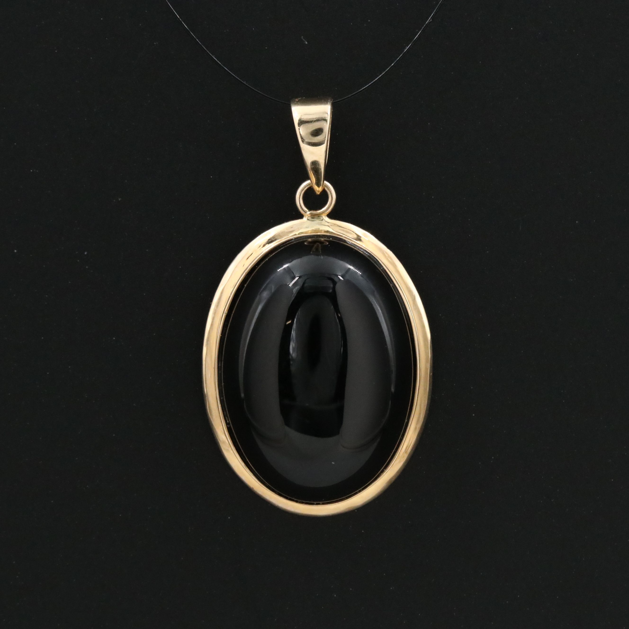 14K Black Onyx Pendant