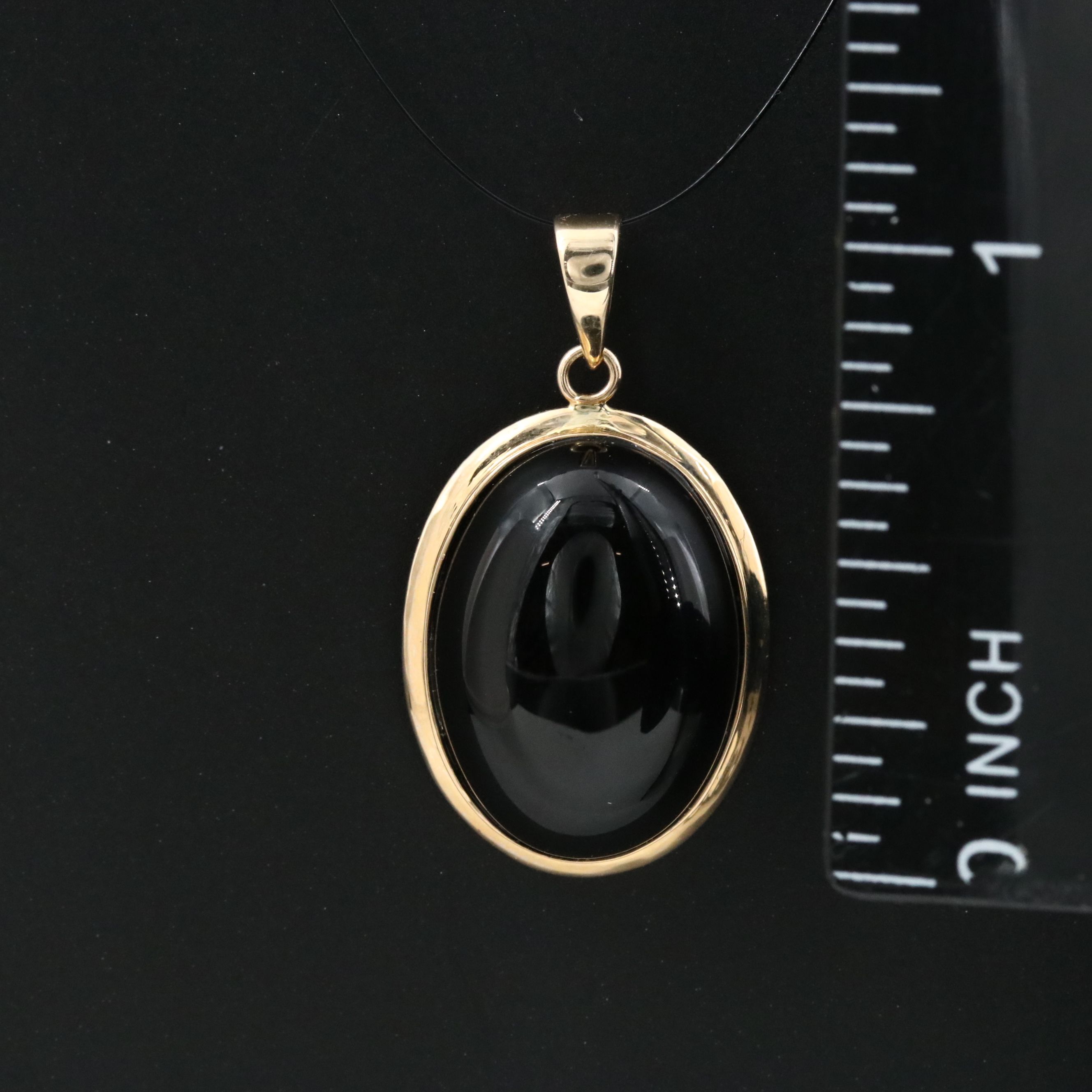 14K Black Onyx Pendant