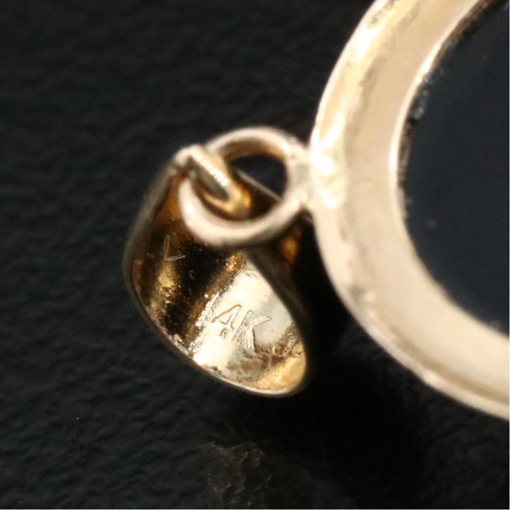 14K Black Onyx Pendant