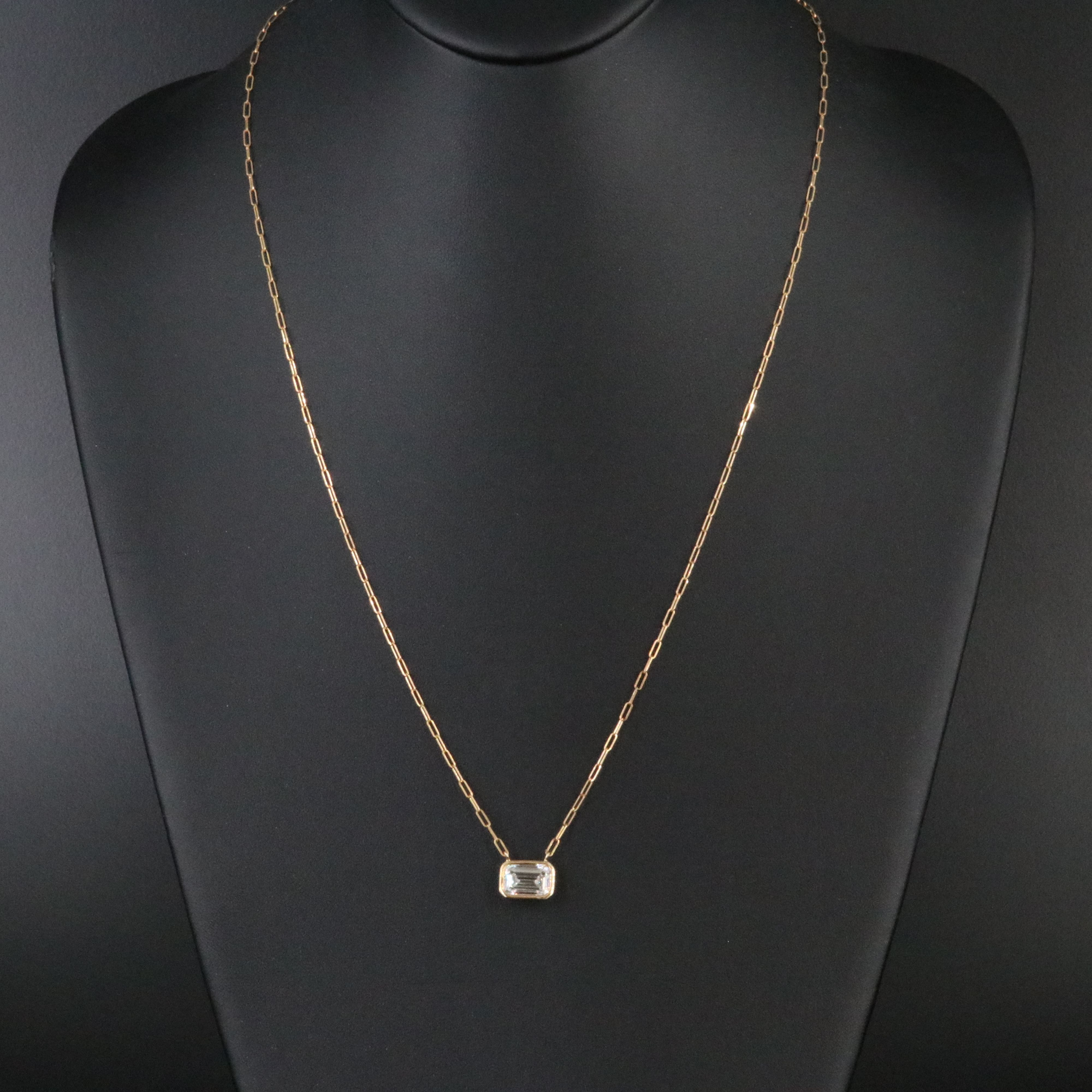 14K 3.07 CT Lab Grown Diamond Solitaire Necklace with Online IGI Report