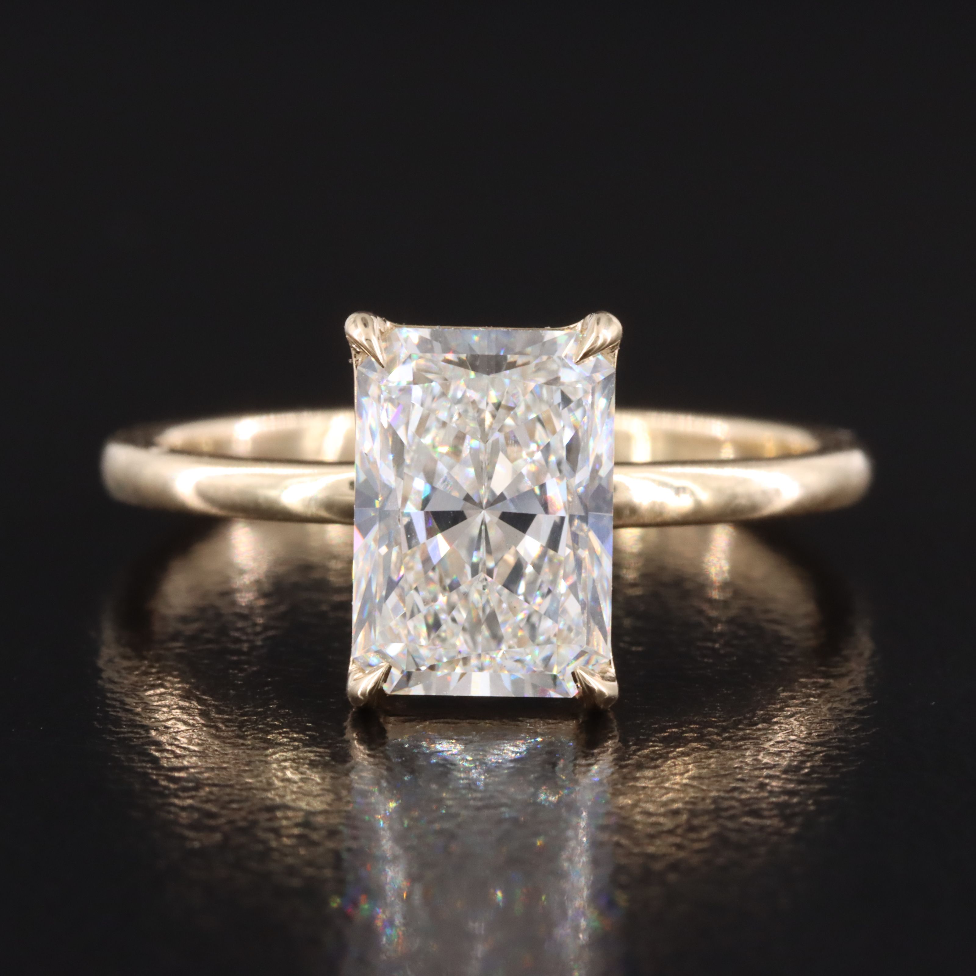 14K 2.05 CT Lab Grown Diamond Solitaire Ring with IGI Report