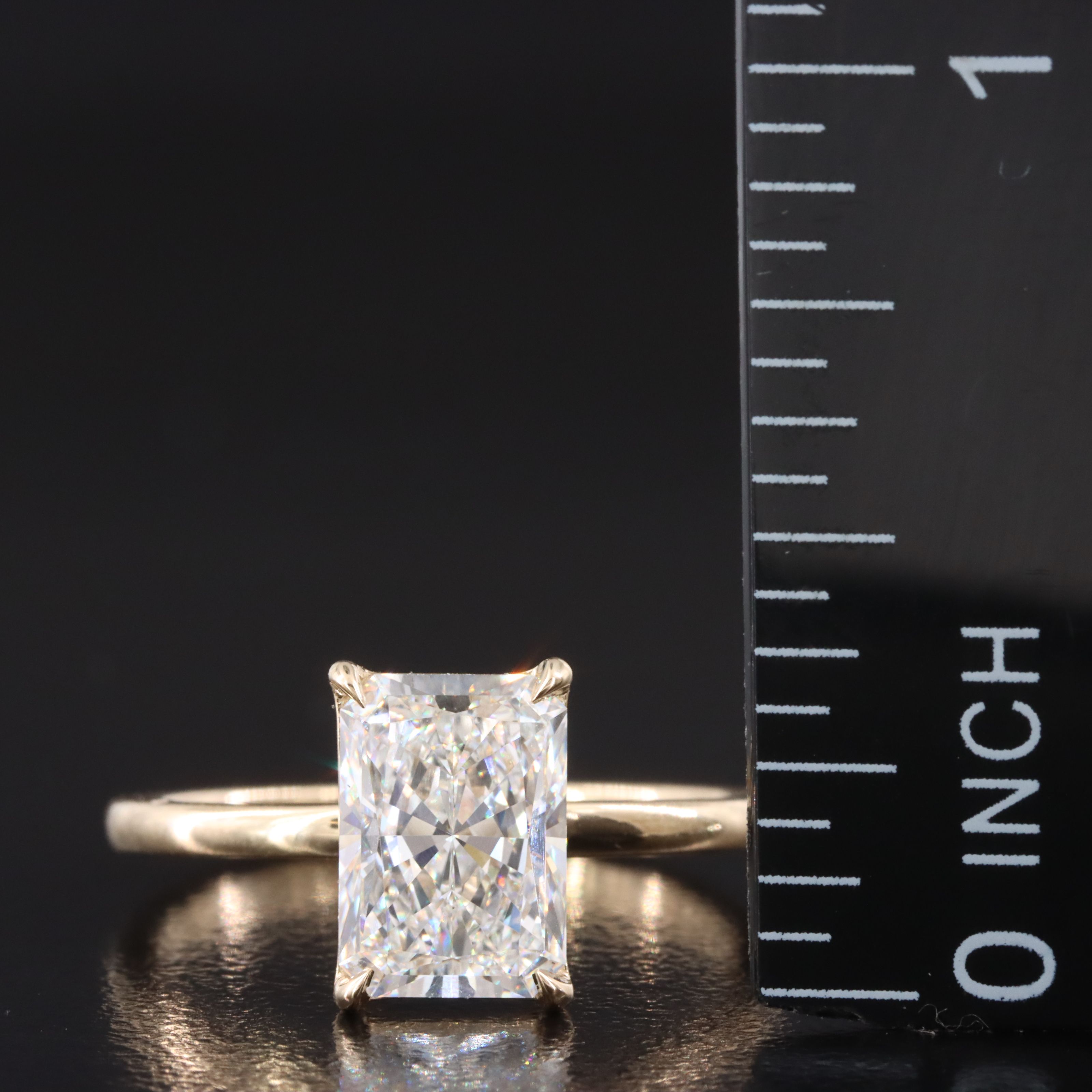 14K 2.05 CT Lab Grown Diamond Solitaire Ring with IGI Report