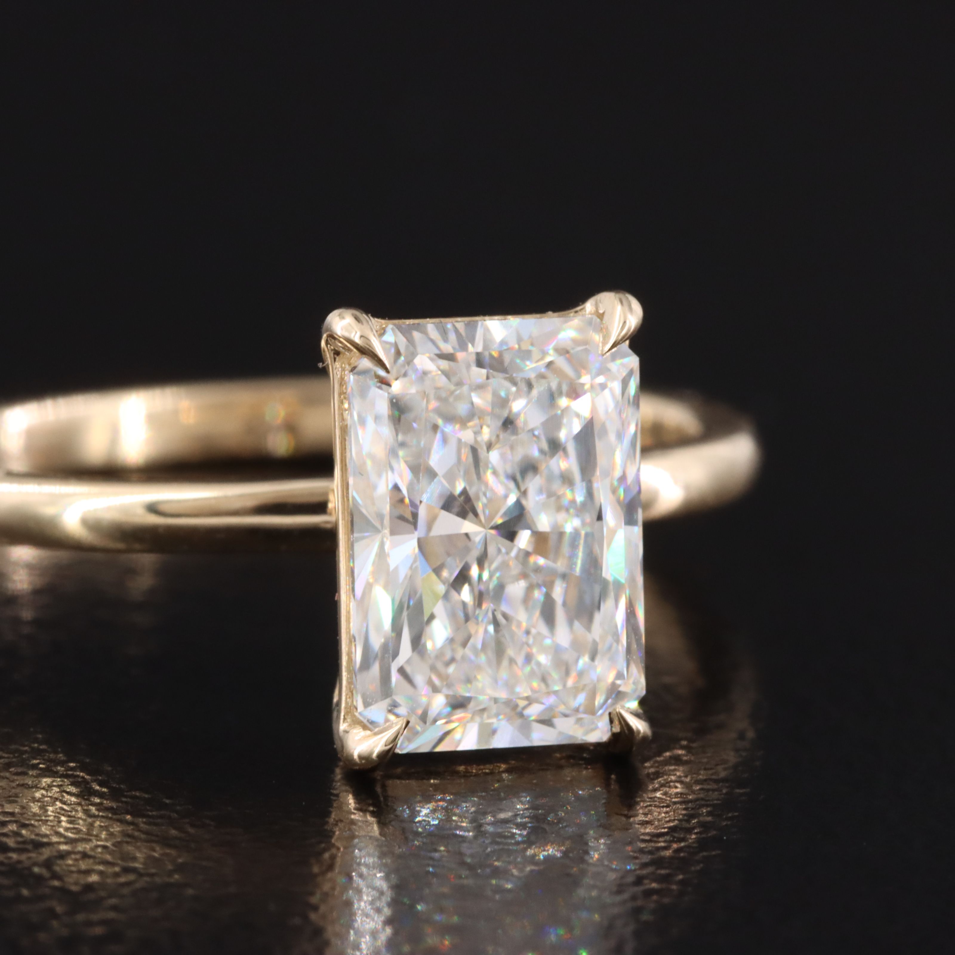 14K 2.05 CT Lab Grown Diamond Solitaire Ring with IGI Report