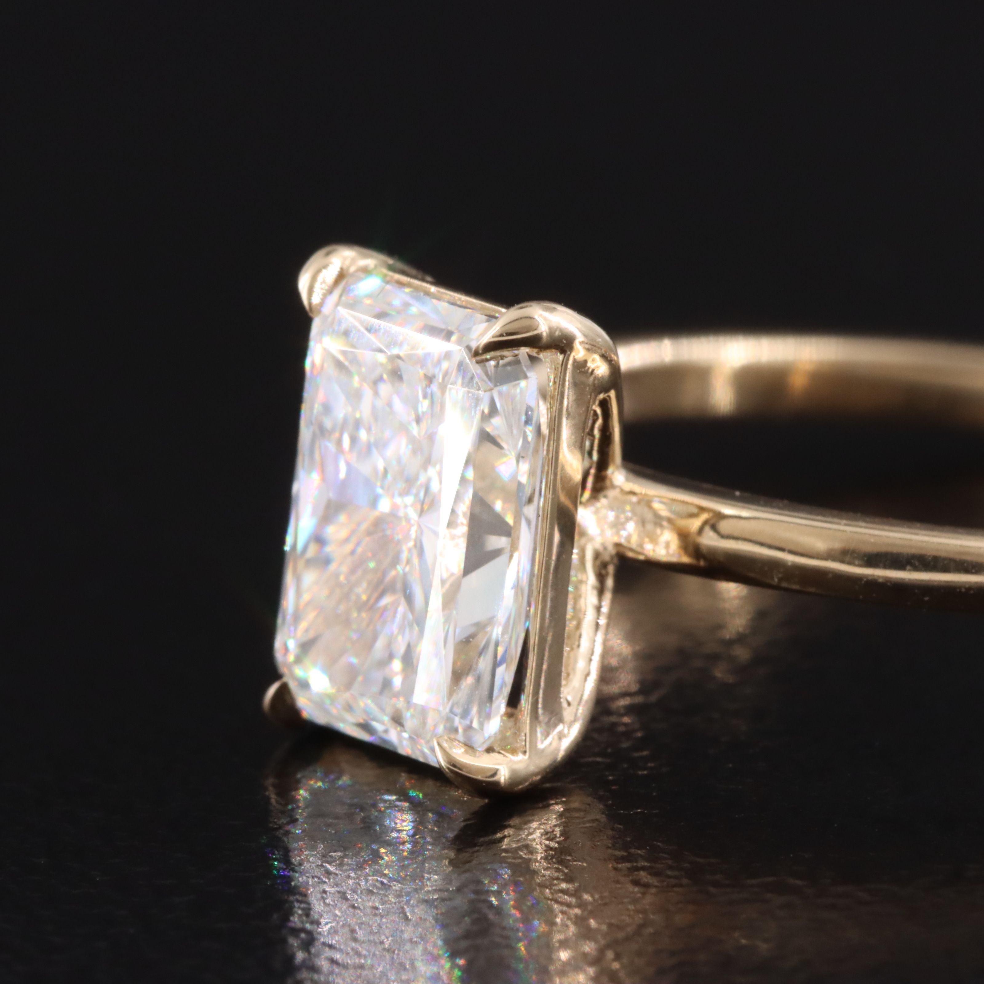 14K 2.05 CT Lab Grown Diamond Solitaire Ring with IGI Report