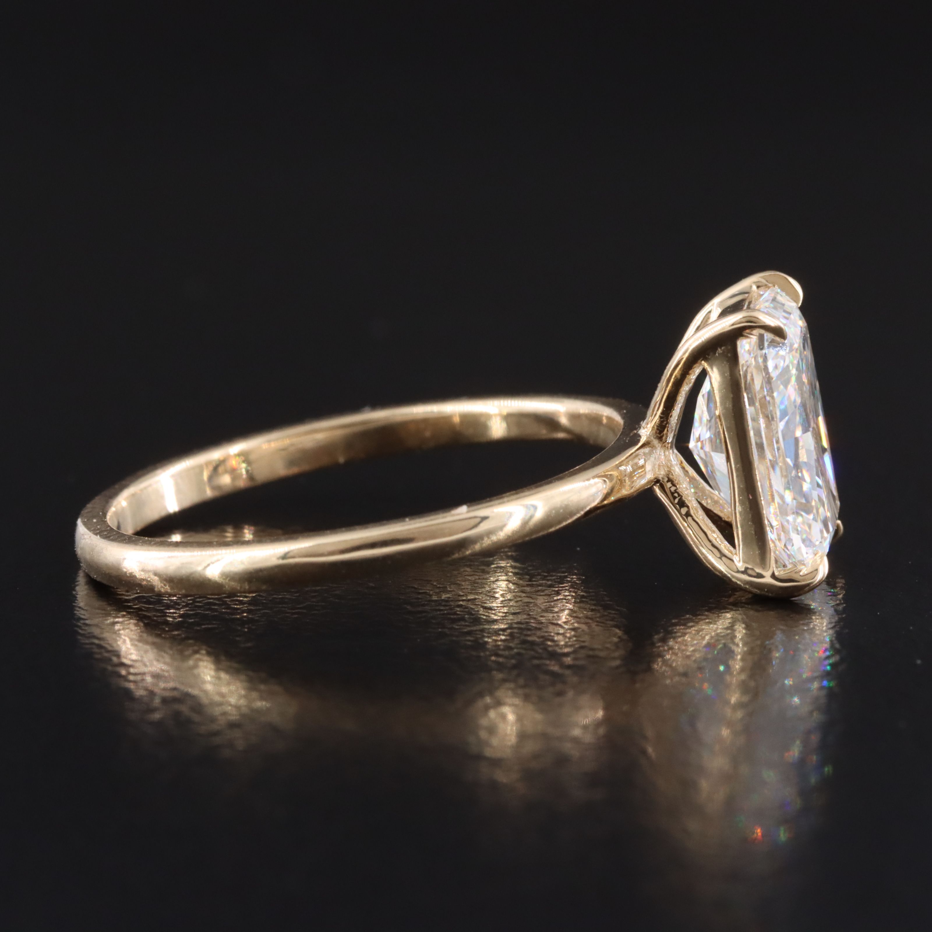 14K 2.05 CT Lab Grown Diamond Solitaire Ring with IGI Report