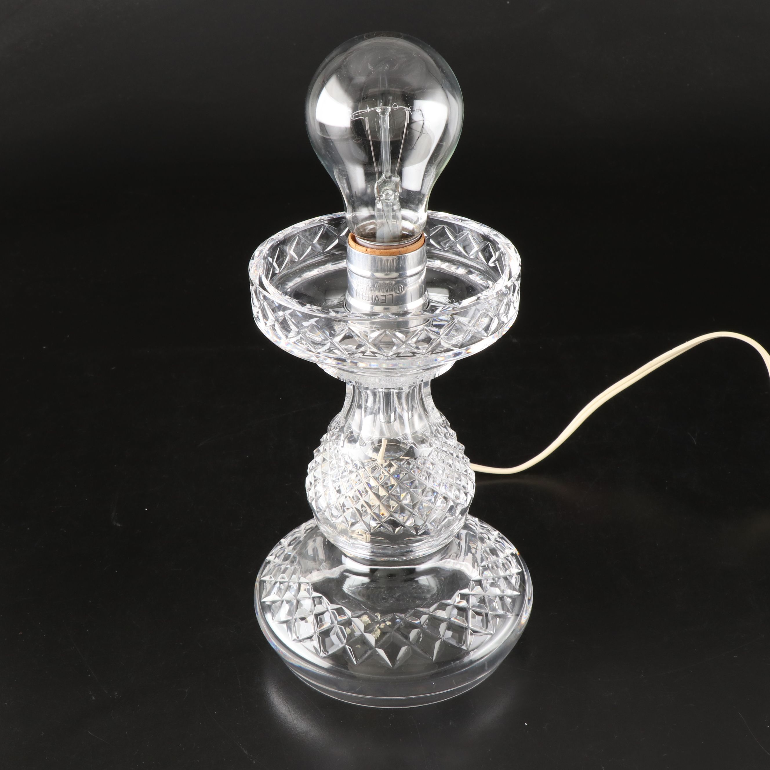 Waterford Crystal "Inishmaan" Electric Hurricane Lamp