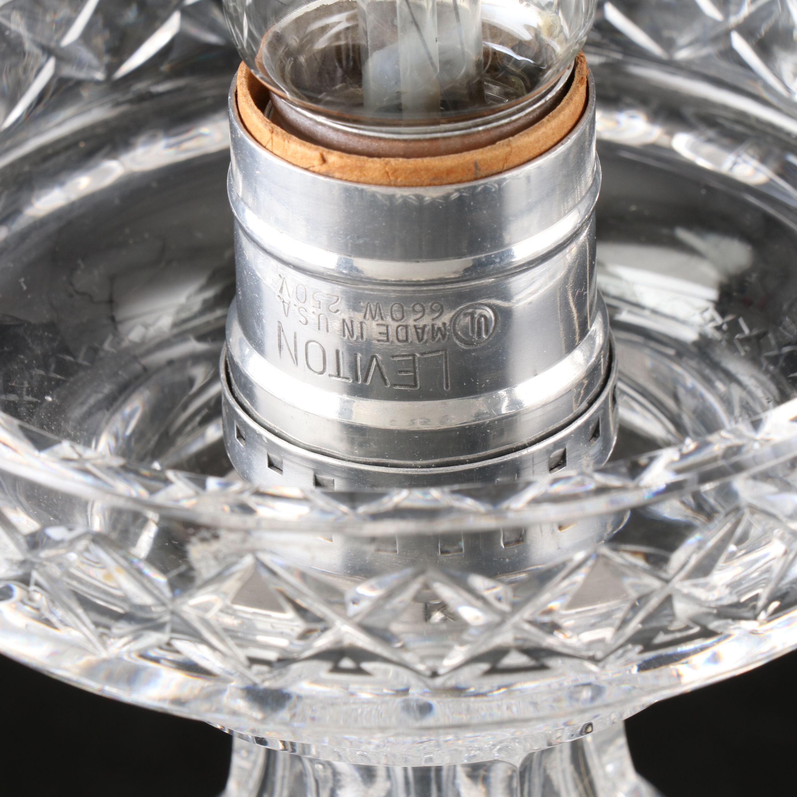 Waterford Crystal "Inishmaan" Electric Hurricane Lamp