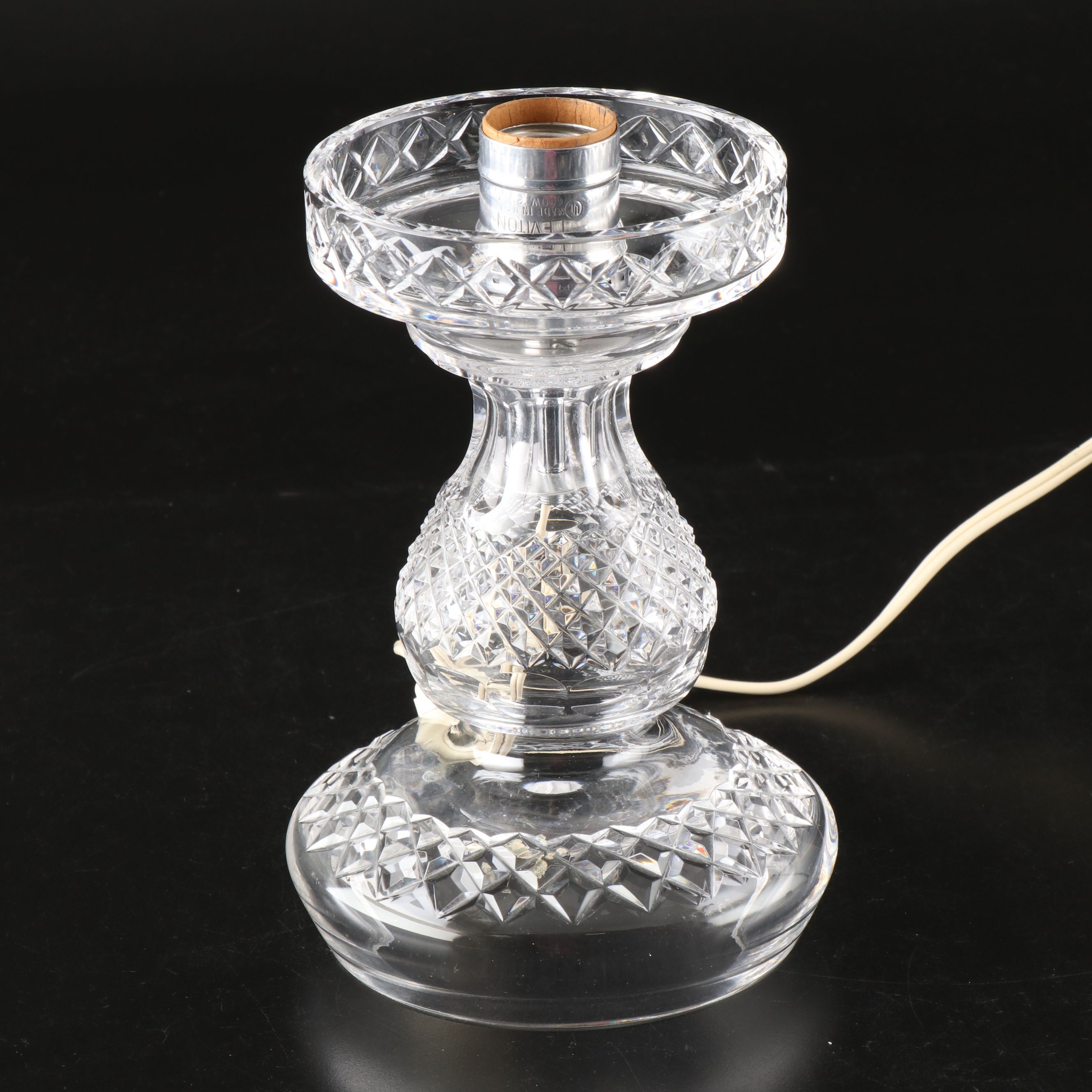 Waterford Crystal "Inishmaan" Electric Hurricane Lamp