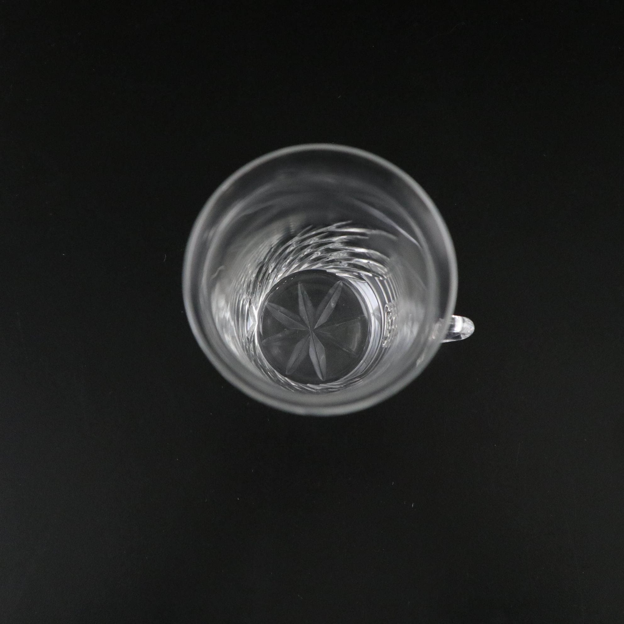 Asymmetric Cut Crystal Cylinder Mugs with Serving Bowl and Small Dish