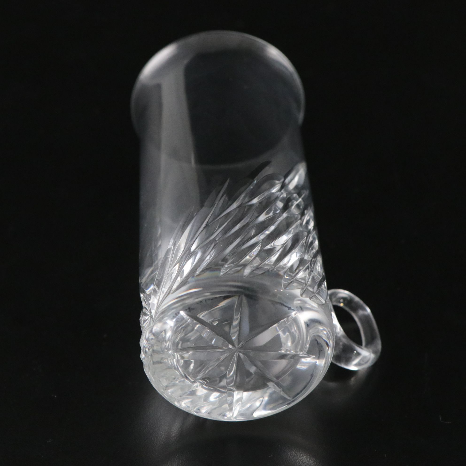 Asymmetric Cut Crystal Cylinder Mugs with Serving Bowl and Small Dish