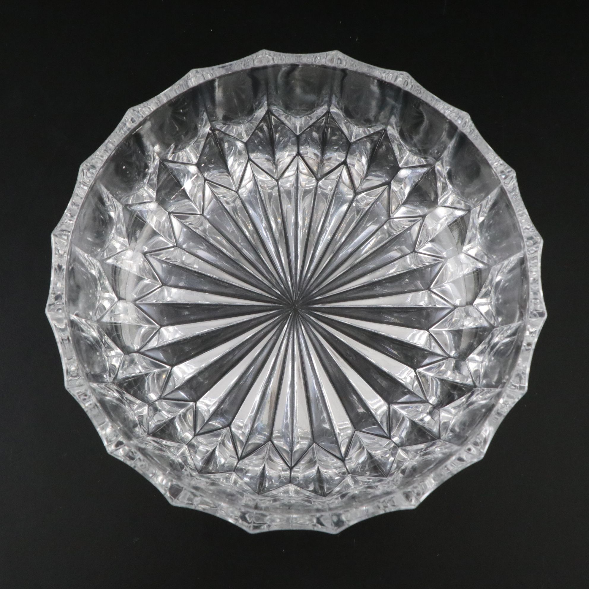 Asymmetric Cut Crystal Cylinder Mugs with Serving Bowl and Small Dish