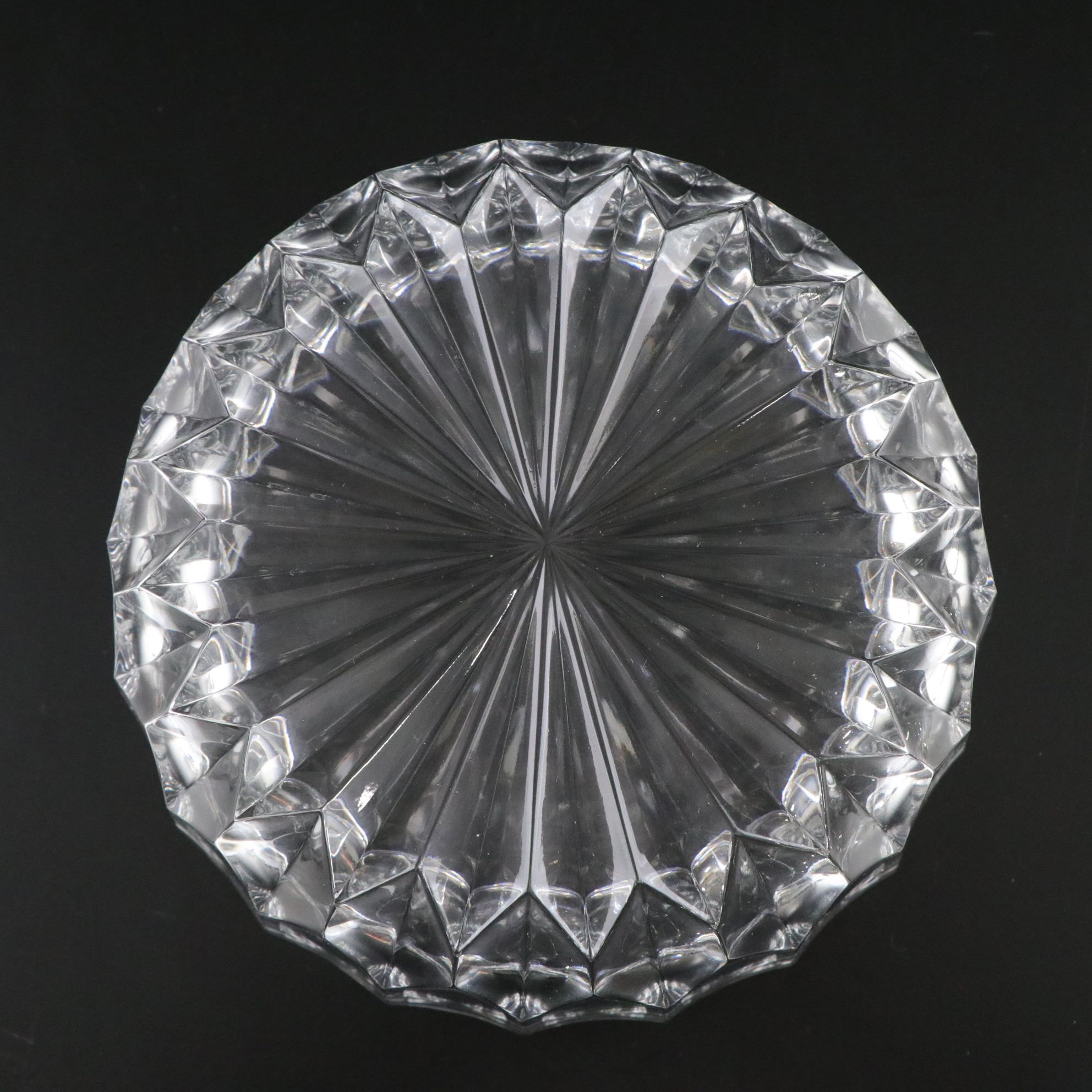 Asymmetric Cut Crystal Cylinder Mugs with Serving Bowl and Small Dish