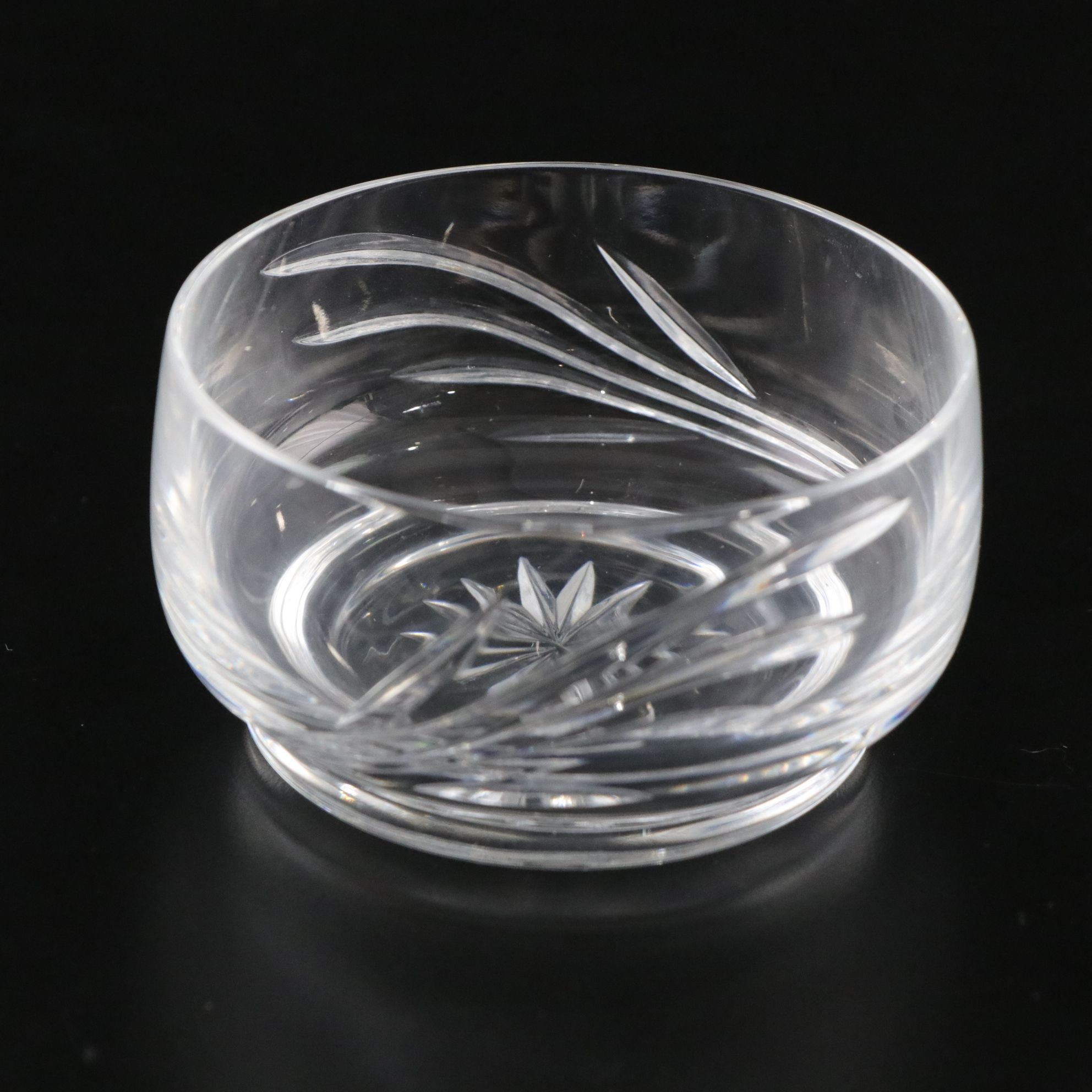 Asymmetric Cut Crystal Cylinder Mugs with Serving Bowl and Small Dish