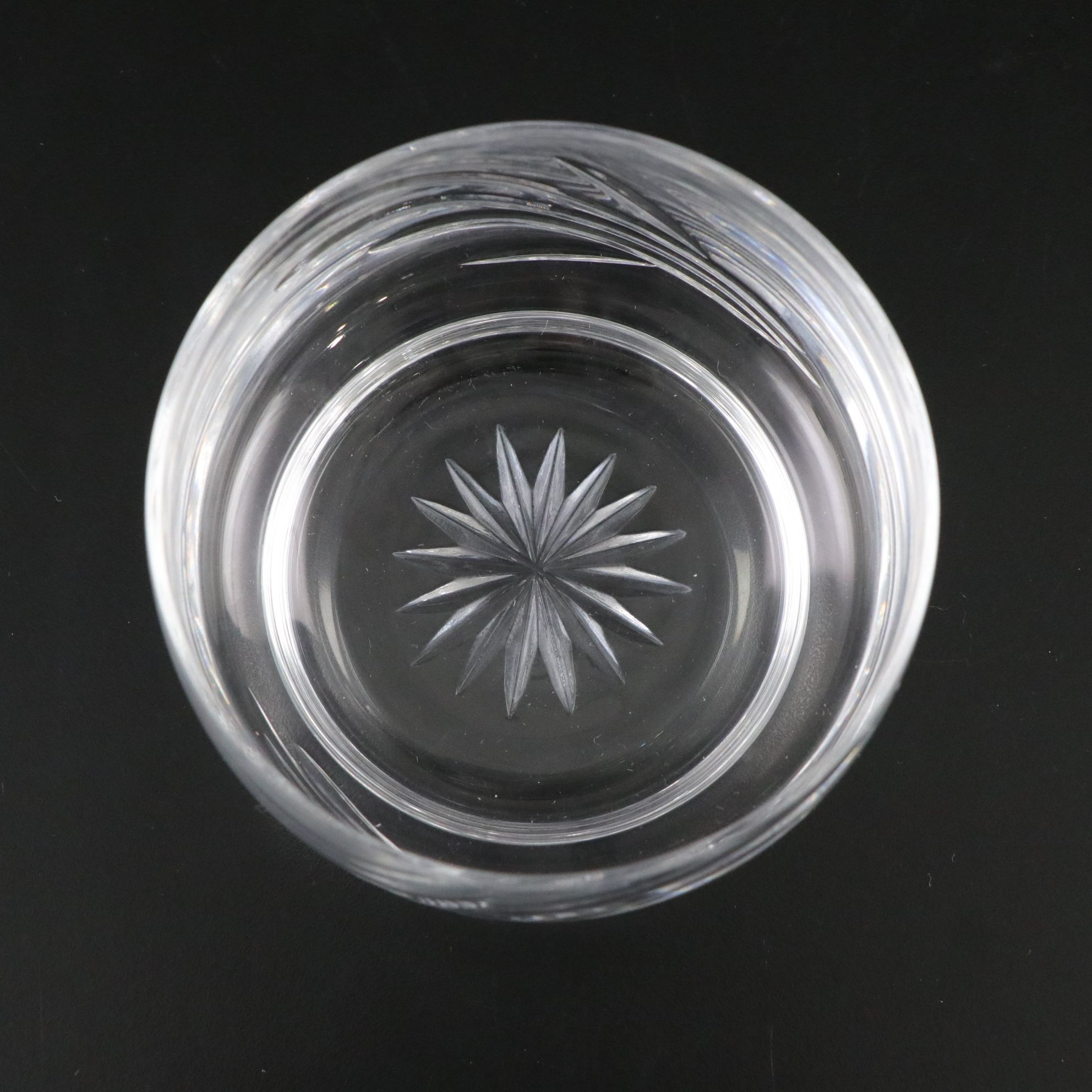 Asymmetric Cut Crystal Cylinder Mugs with Serving Bowl and Small Dish