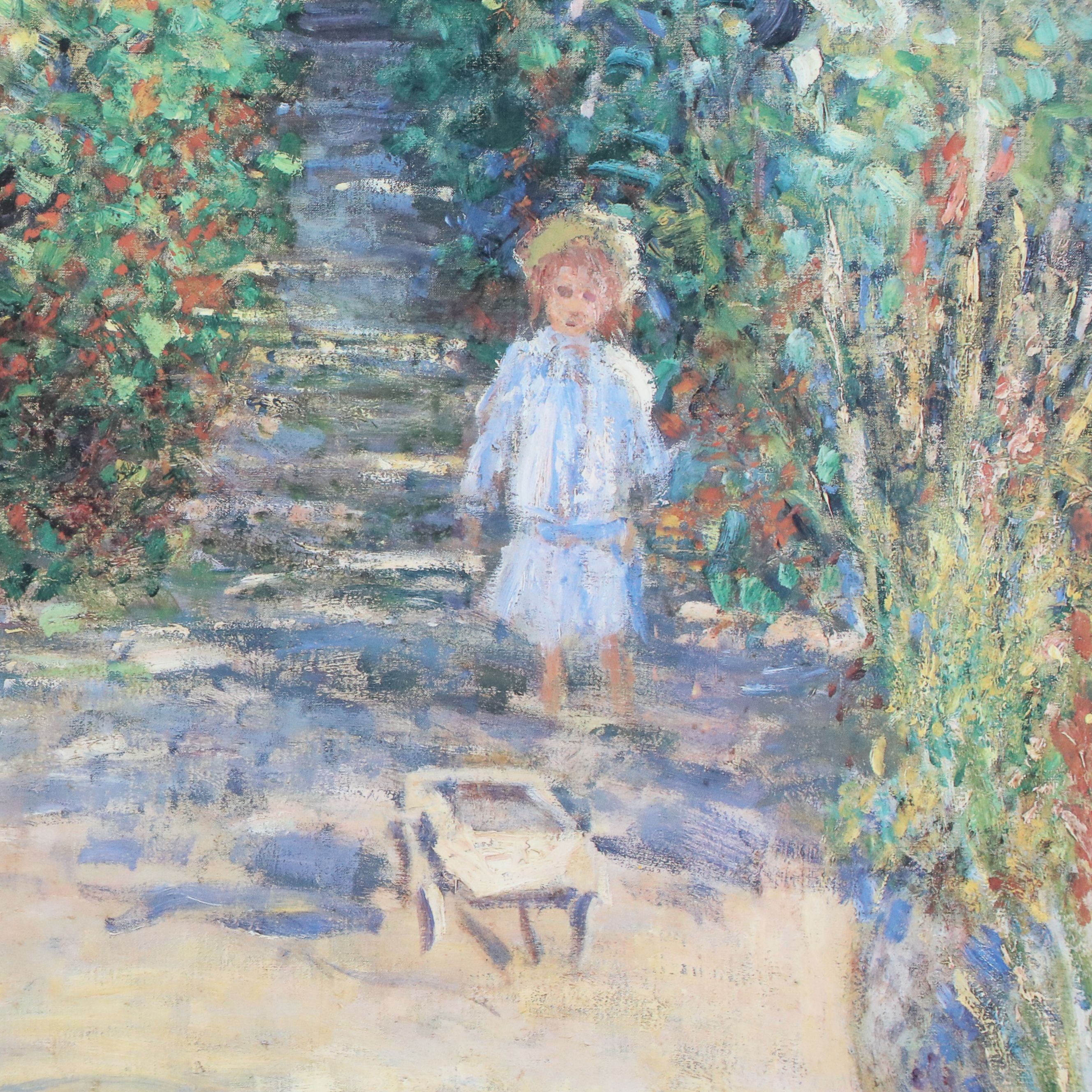 Offset Lithograph After Claude Monet "The Artist's Garden at Vétheuil," 1989