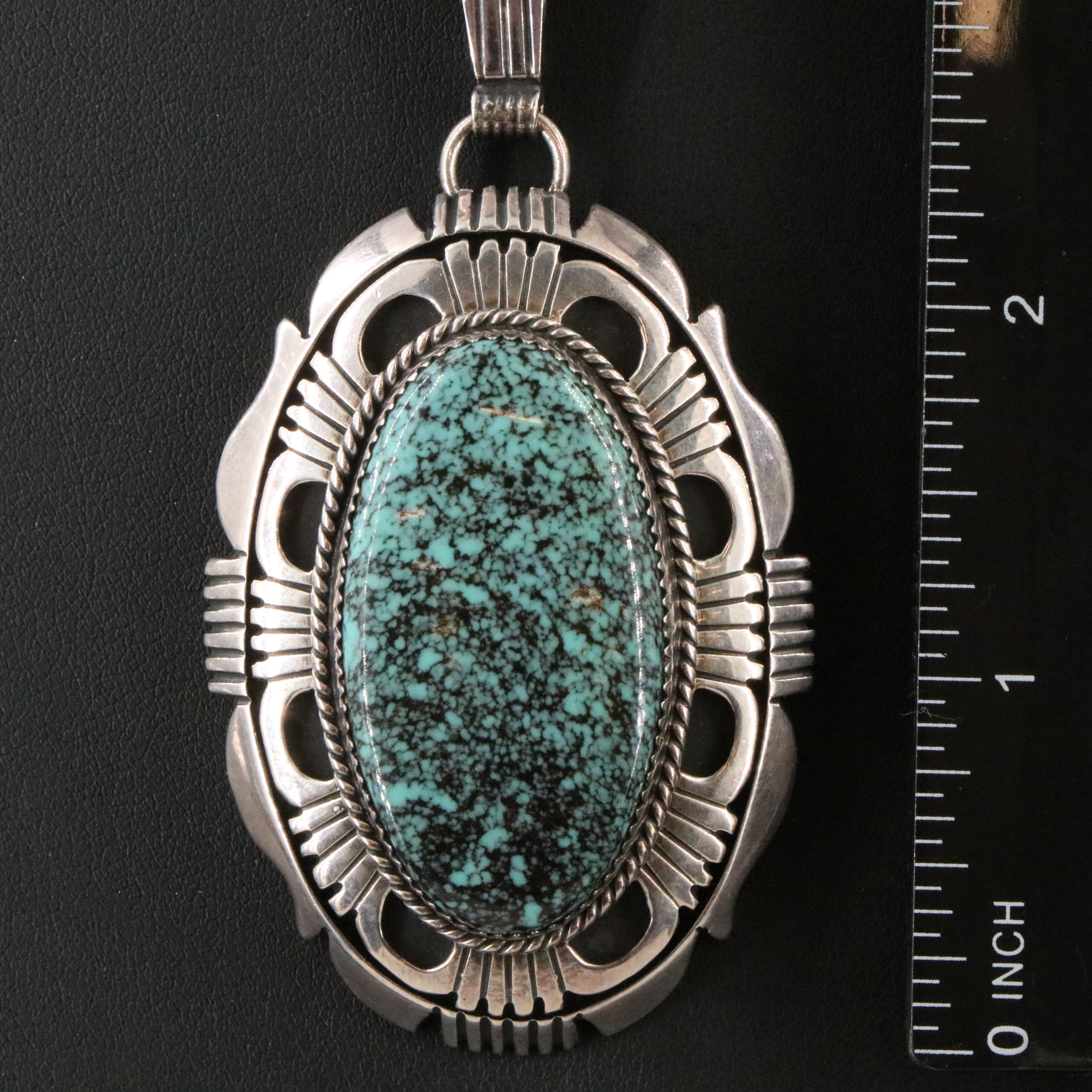 Will Denetdale Navajo Sterling Turquoise Necklace