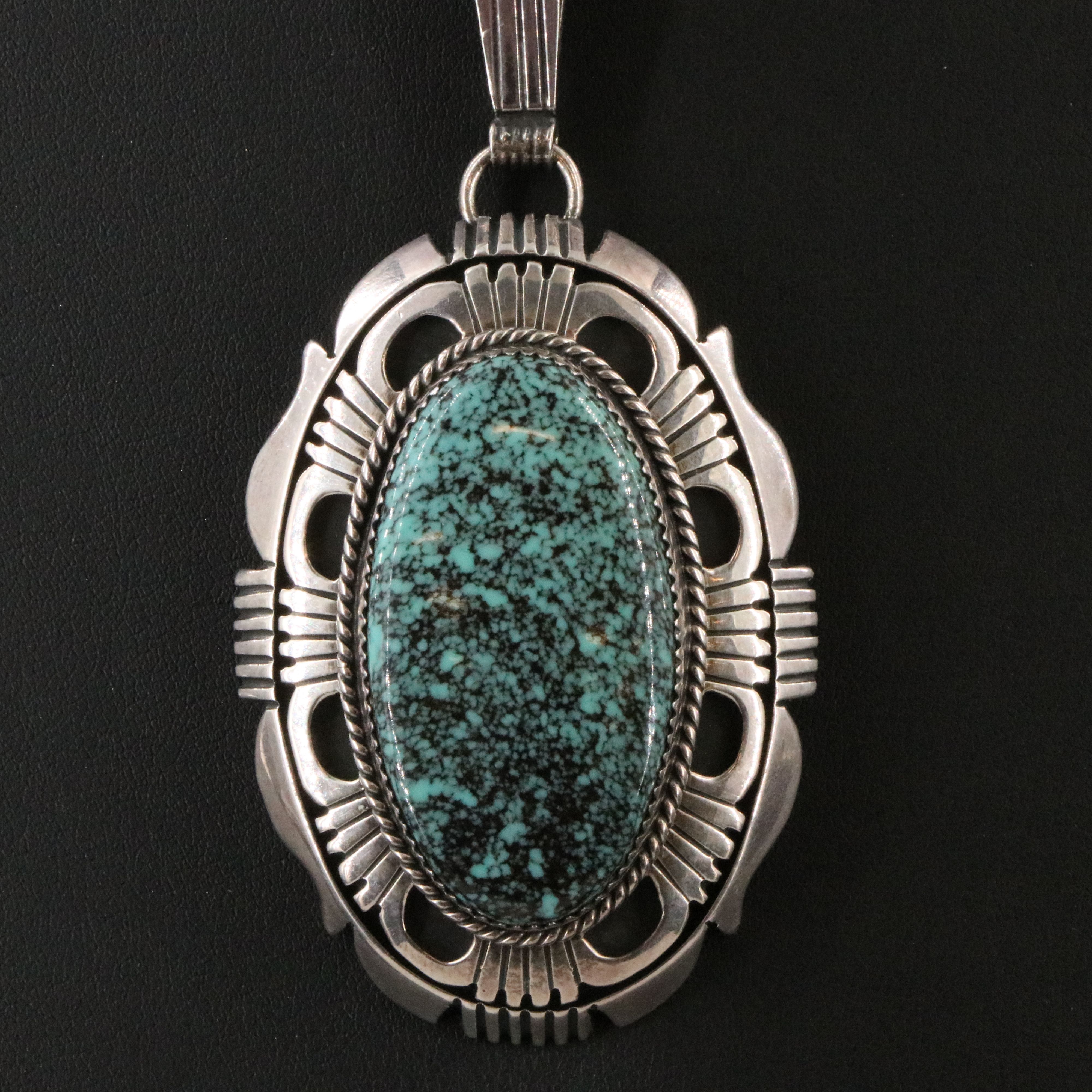 Will Denetdale Navajo Sterling Turquoise Necklace