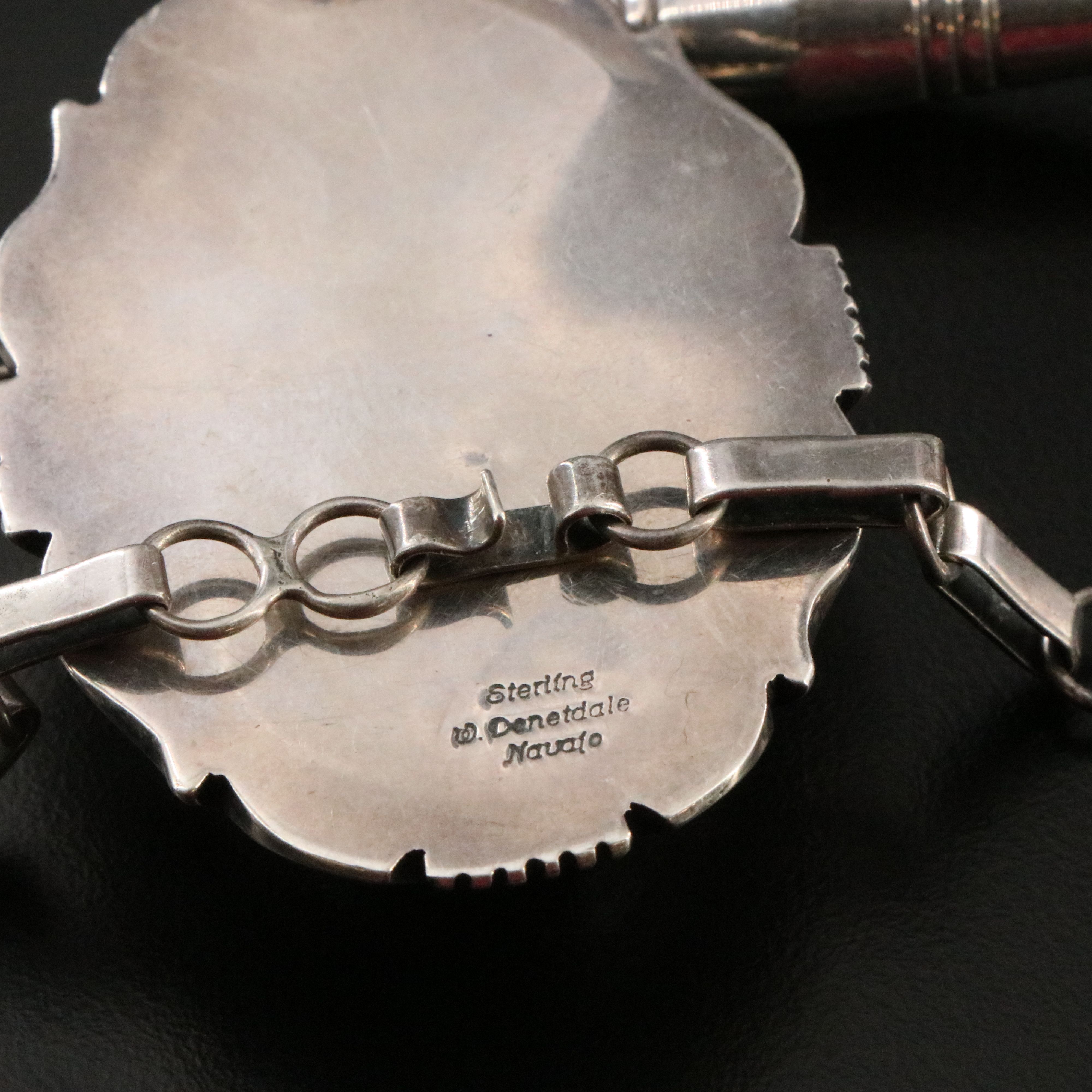 Will Denetdale Navajo Sterling Turquoise Necklace