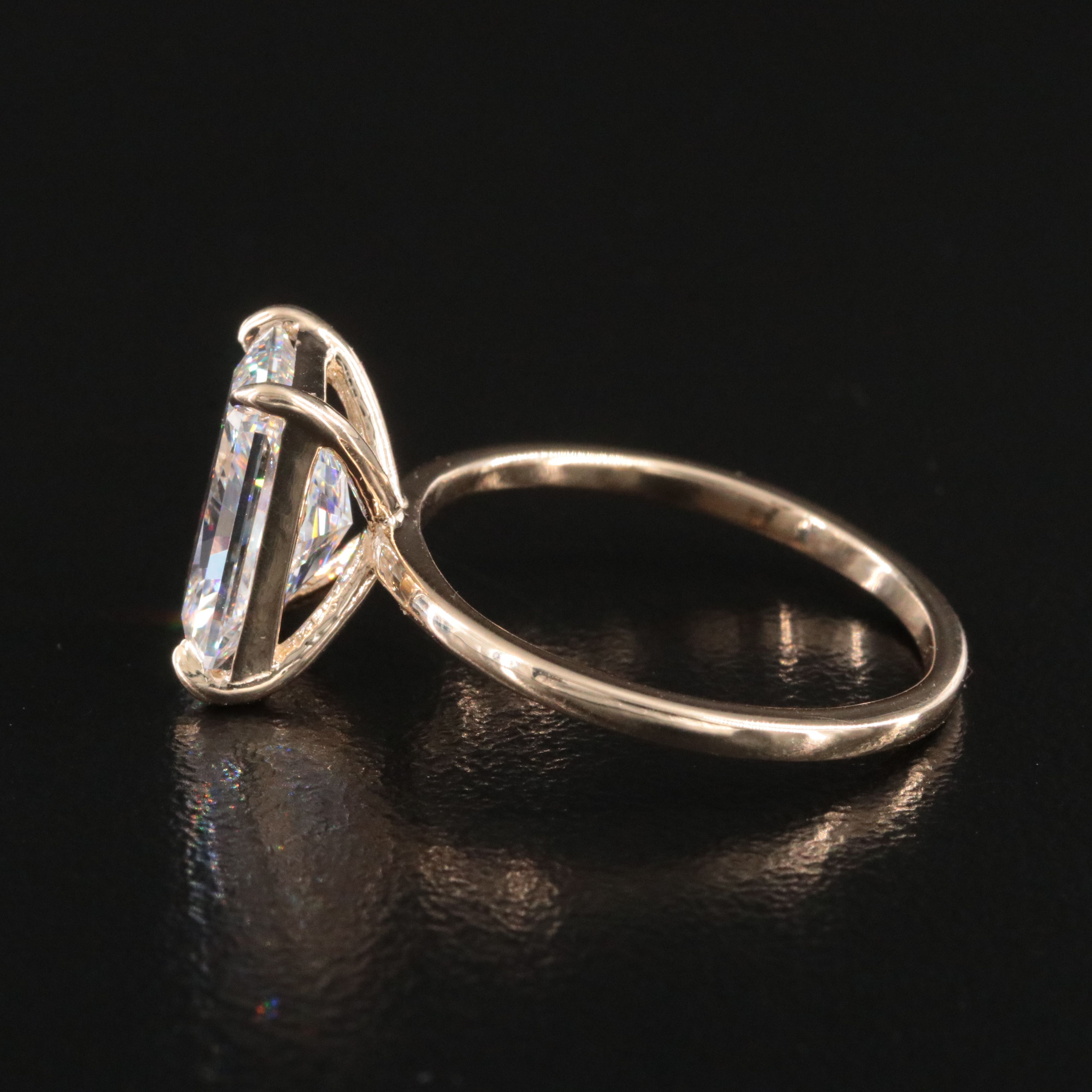 14K 3.07 CT Lab Grown Diamond Solitaire Ring with IGI Report