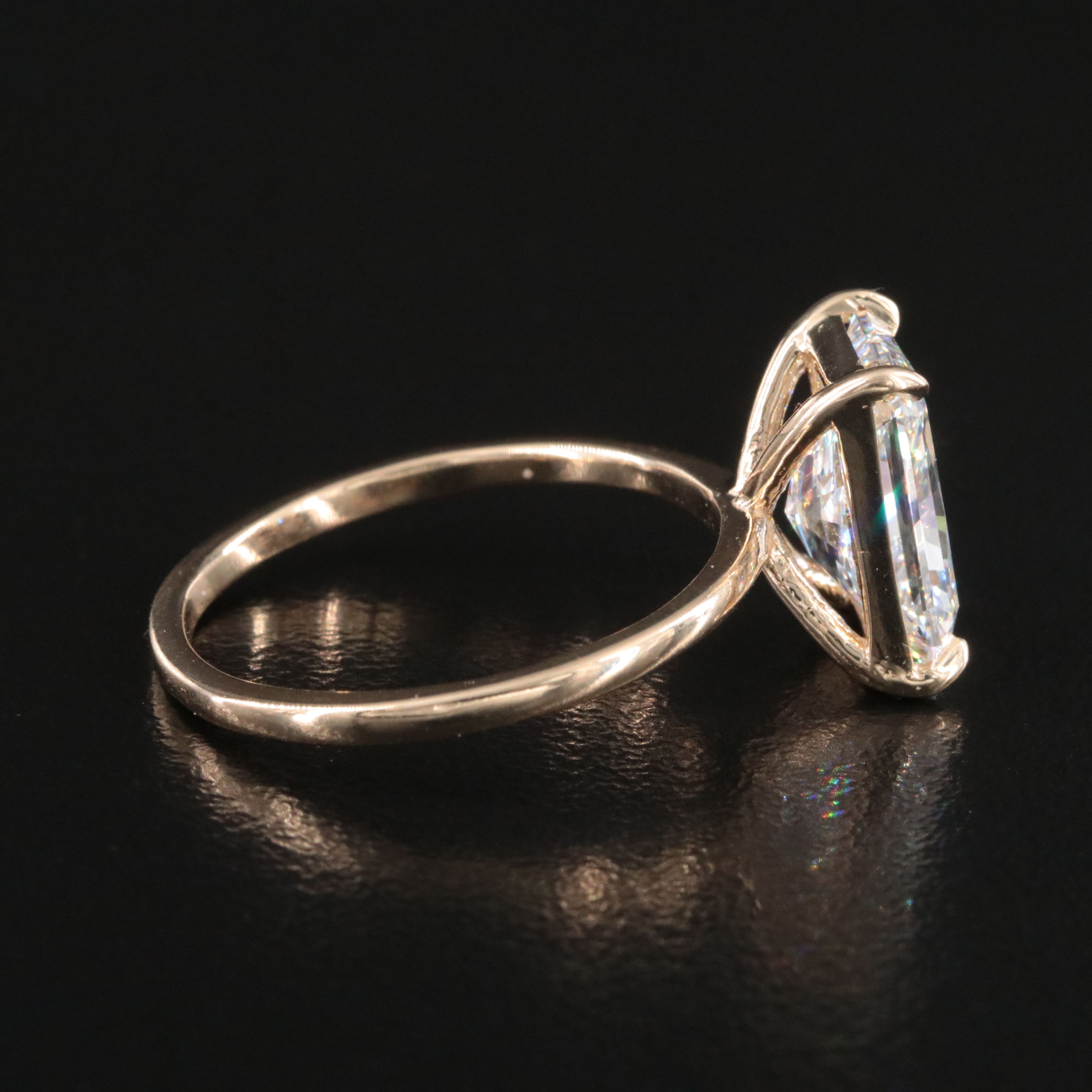 14K 3.07 CT Lab Grown Diamond Solitaire Ring with IGI Report