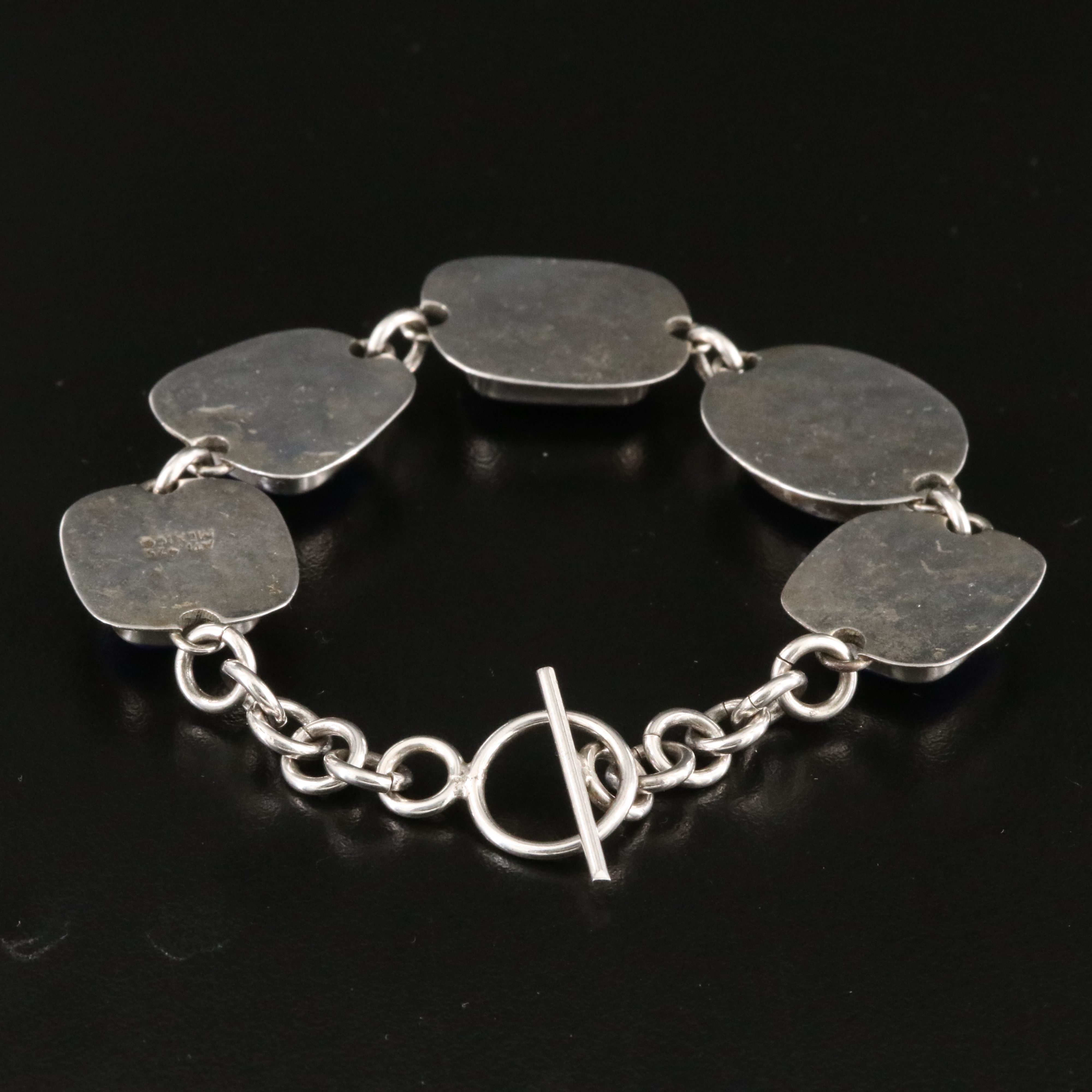 Sterling Faux Lapis Lazuli Bracelet