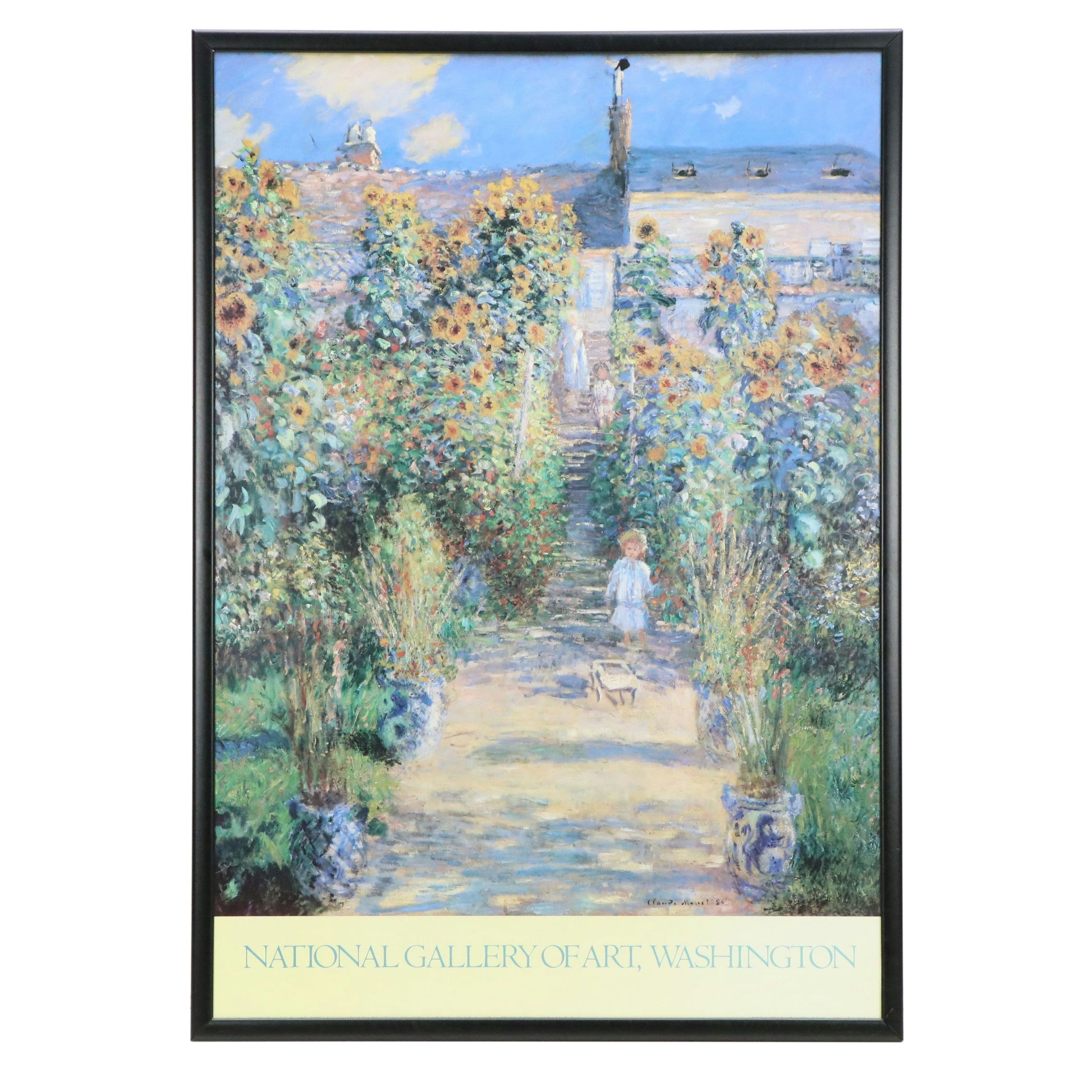 Offset Lithograph After Claude Monet "The Artist's Garden at Vétheuil," 1989